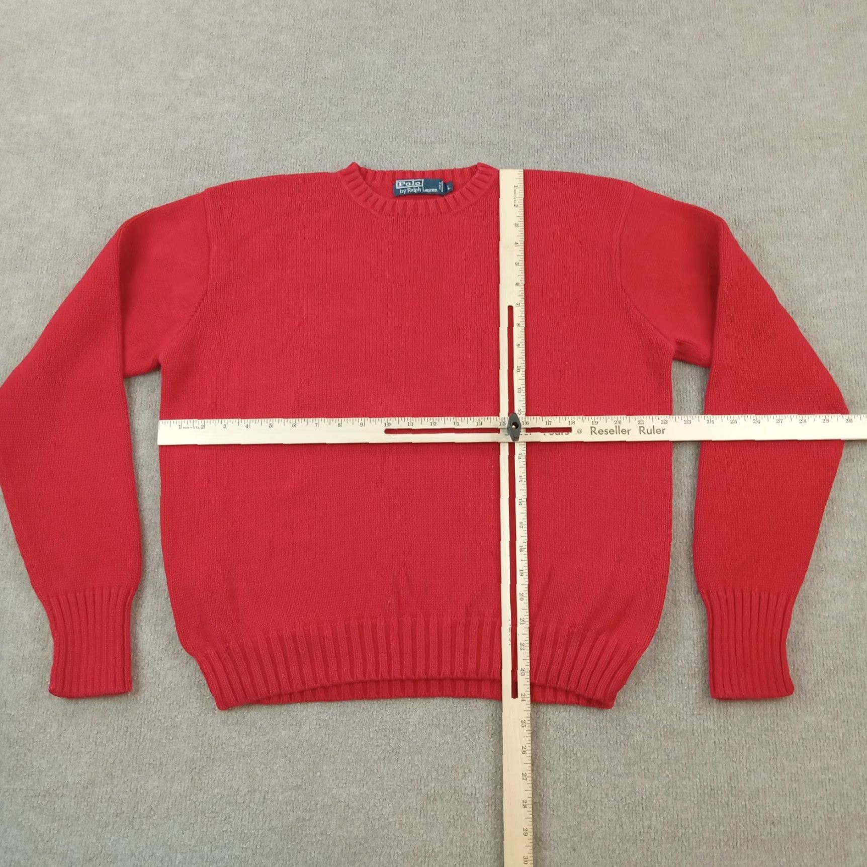 Ralph Lauren Polo Ralph Lauren Sweater Mens Large Red Crew Neck Long Sleeve Pony Cotton Size US L / EU 52-54 / 3 - 2 Thumbnail