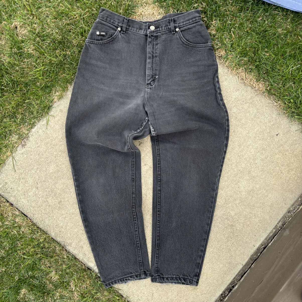 Lee × Vintage Vintage Lee Rider Black Denim Jeans Size 36" / US 14 / IT 50 - 3 Thumbnail