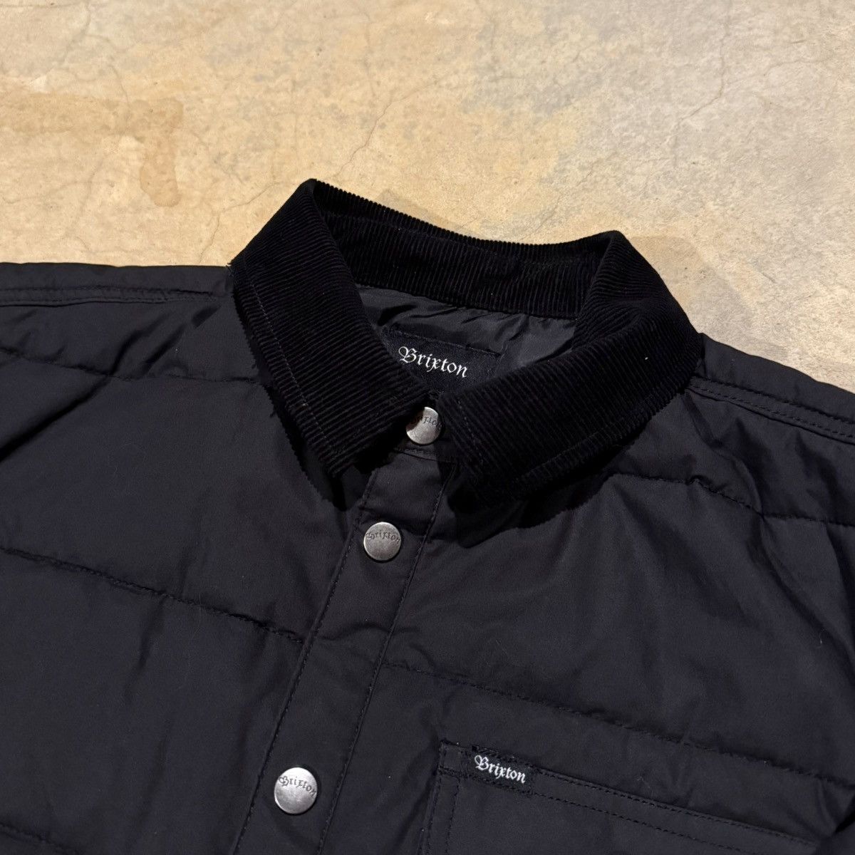 Brixton Brixton Cass Quilted Collared Overshirt Jacket Black Size US M / EU 48-50 / 2 - 5 Thumbnail