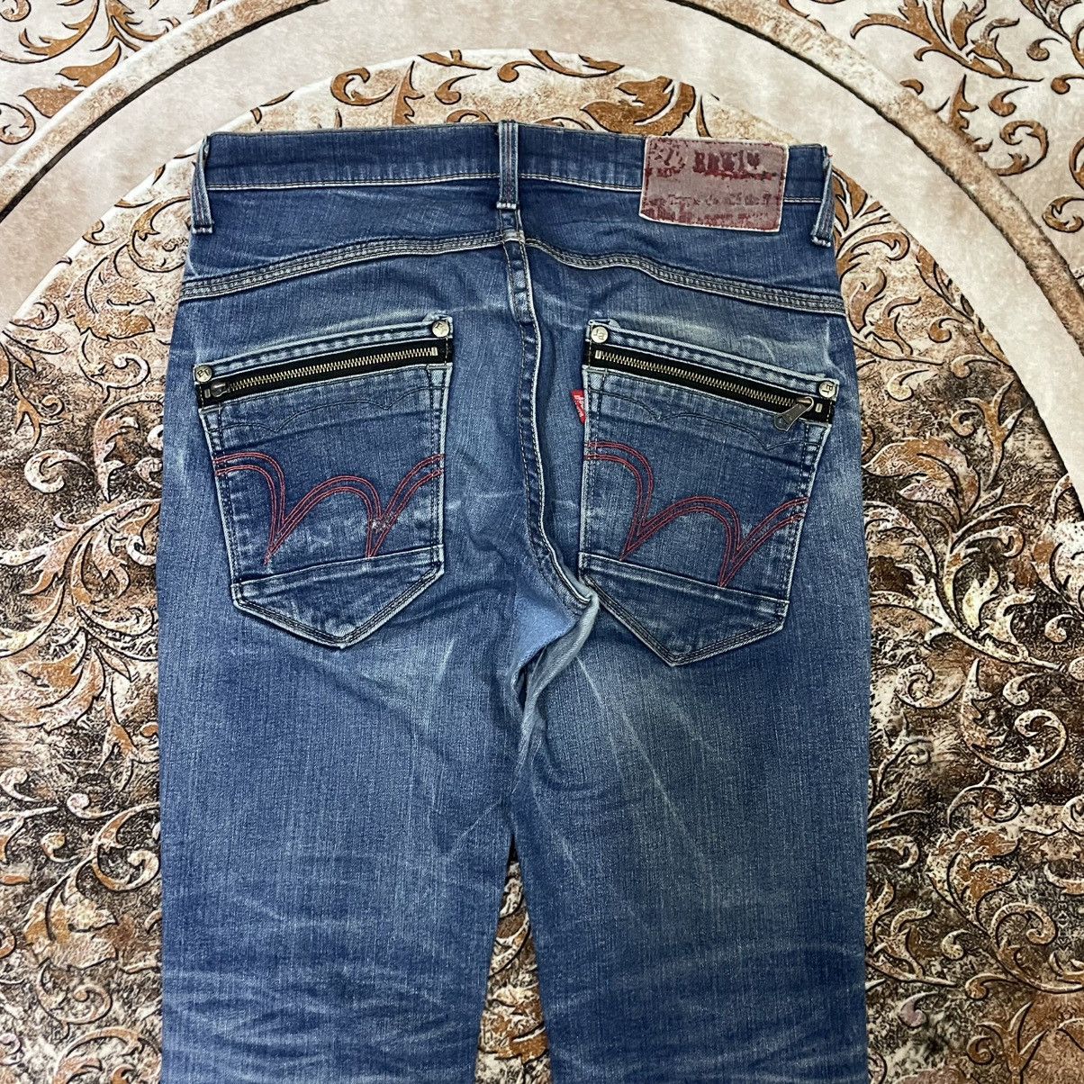 Edwin 🔥Vintage Edwin Blue Trip Stoned Washed Distress Denim Jeans Size US 32 / EU 48 - 5 Thumbnail