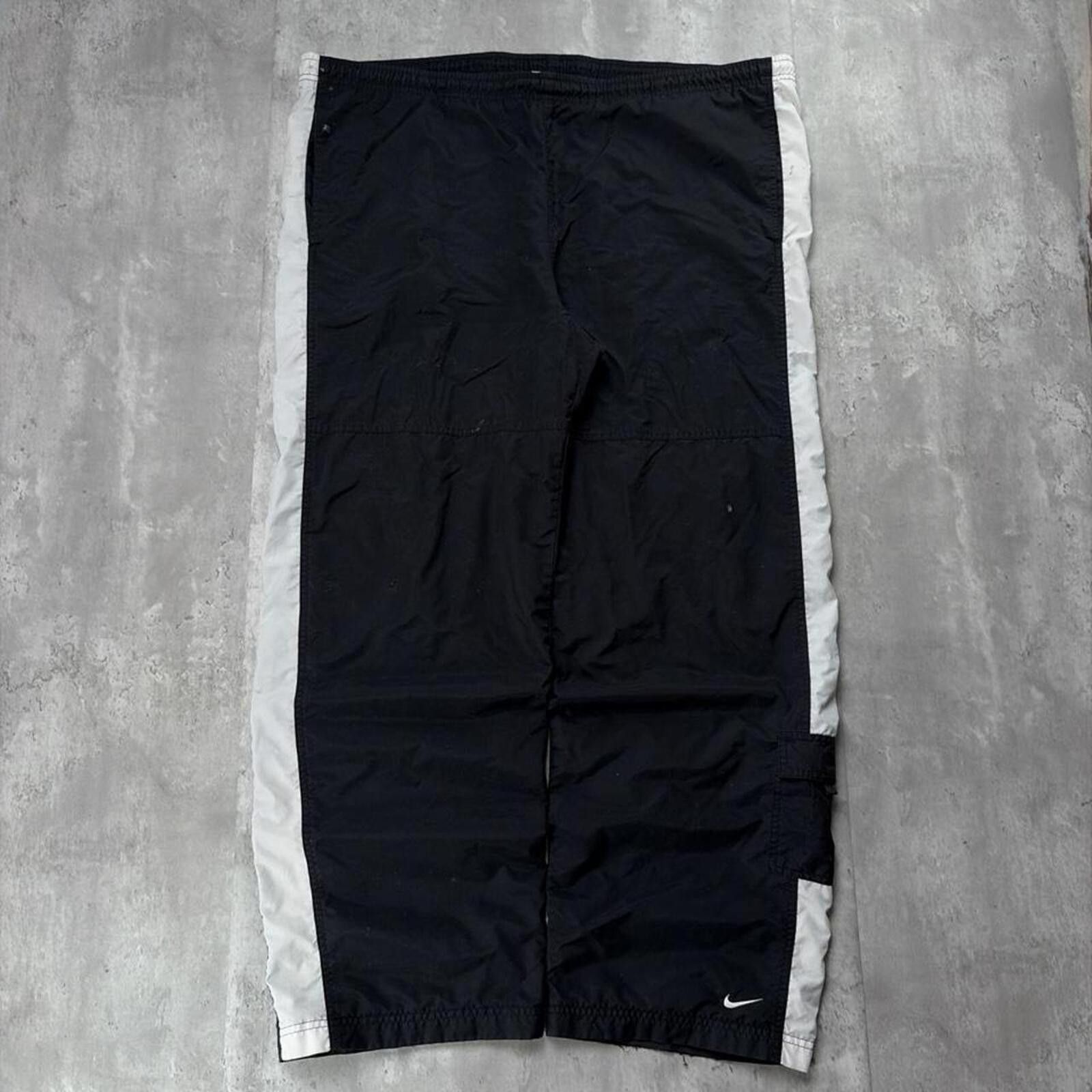 Nike Vintage Nike Swoosh Striped Baggy Distressed Track Pants Size US 36 / EU 52 - 1 Thumbnail