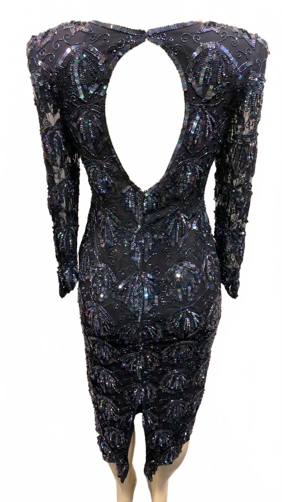 Other Sequined Dress Black Peacock size 8 Size M / US 6-8 / IT 42-44 - 2 Thumbnail