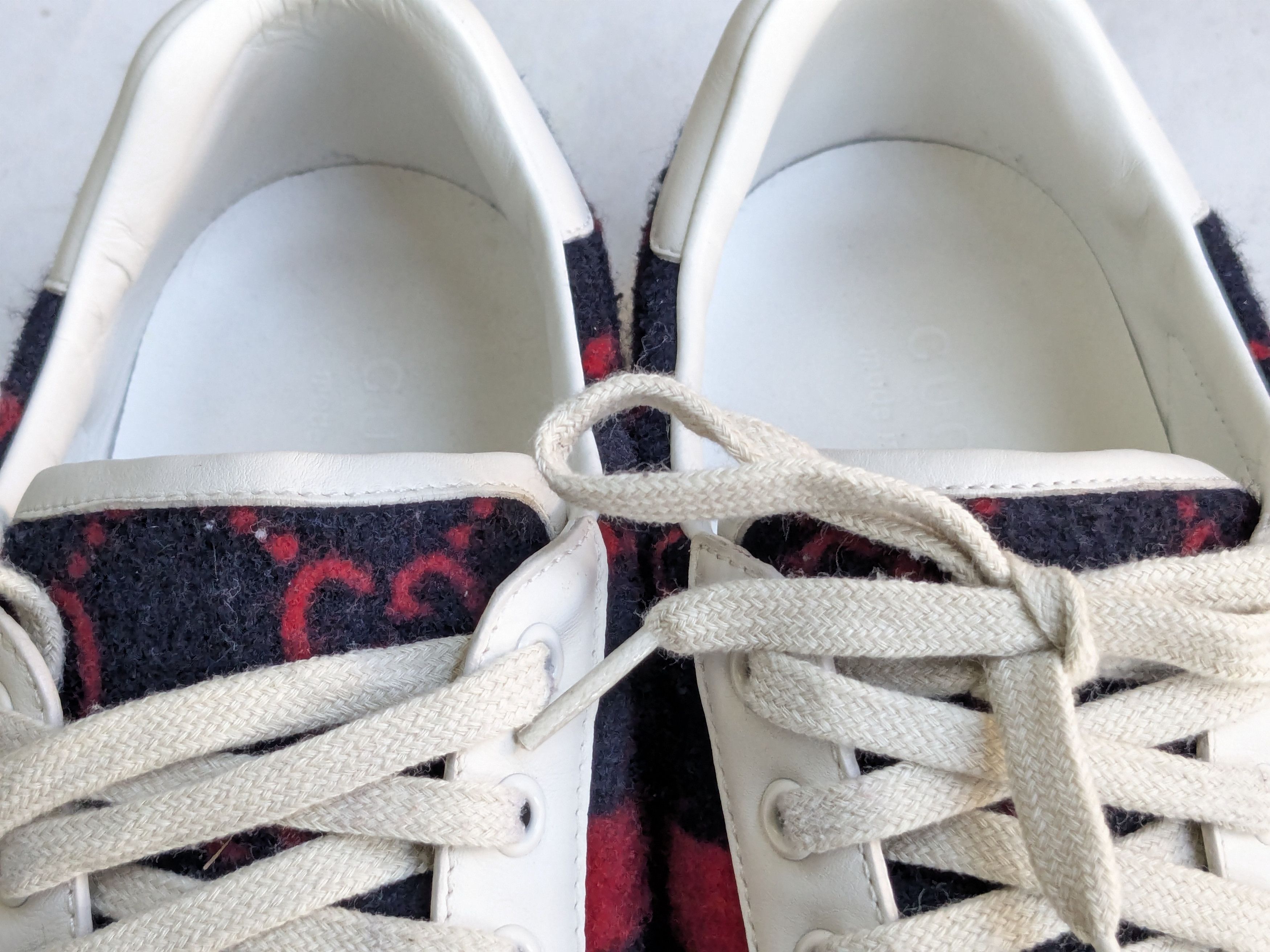 Gucci Gucci Ace Sneakers Monogram GG Logo 10 Red Navy Blue Size US 10 / EU 43 - 5 Thumbnail