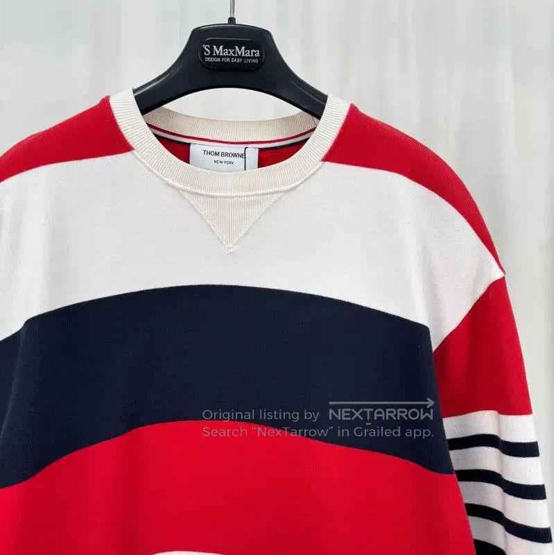 Thom Browne Thom Browne Striped Cotton Long Sleeve Sweatshirt . Size US S / EU 44-46 / 1 - 3 Thumbnail