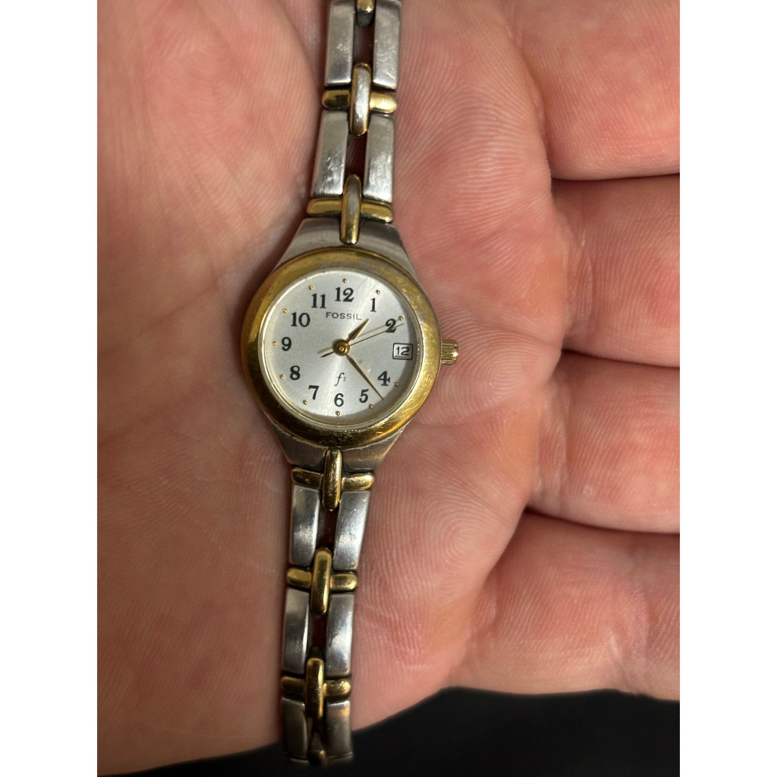 Fossil Vintage Fossil 2-Tone Women’s Watch! New Battery! Size ONE SIZE - 6 Thumbnail
