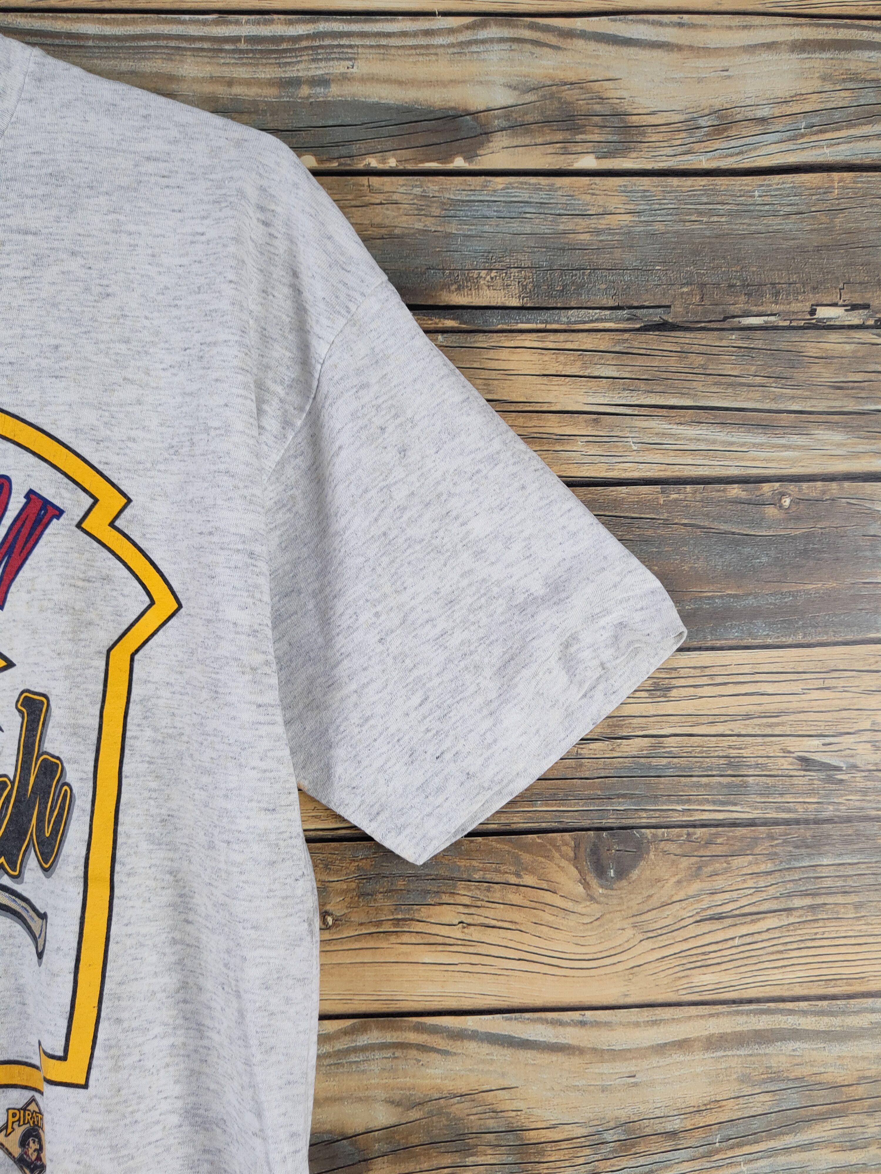 MLB × Vintage DL Trau & Loevner Pittburgh Gray Short Sleeve T-shirt #1038 Size US M / EU 48-50 / 2 - 7 Thumbnail