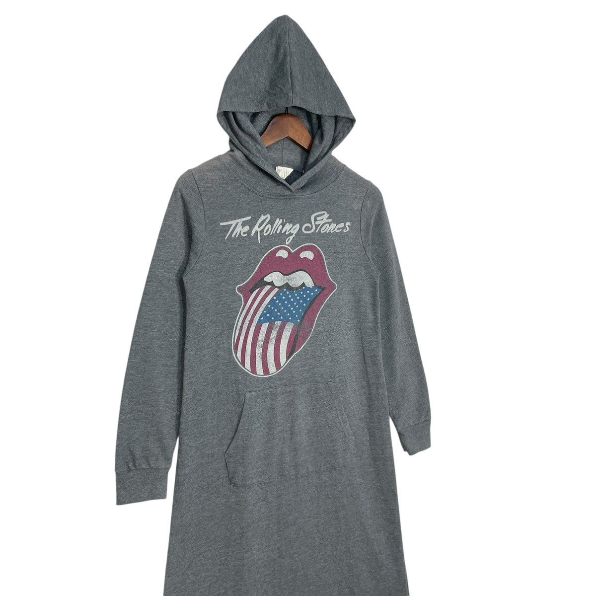 The Rolling Stones Vintage Y2K Rolling Stone Dress Hoodie - Band Tee - Women's Size S / US 4 / IT 40 - 2 Thumbnail