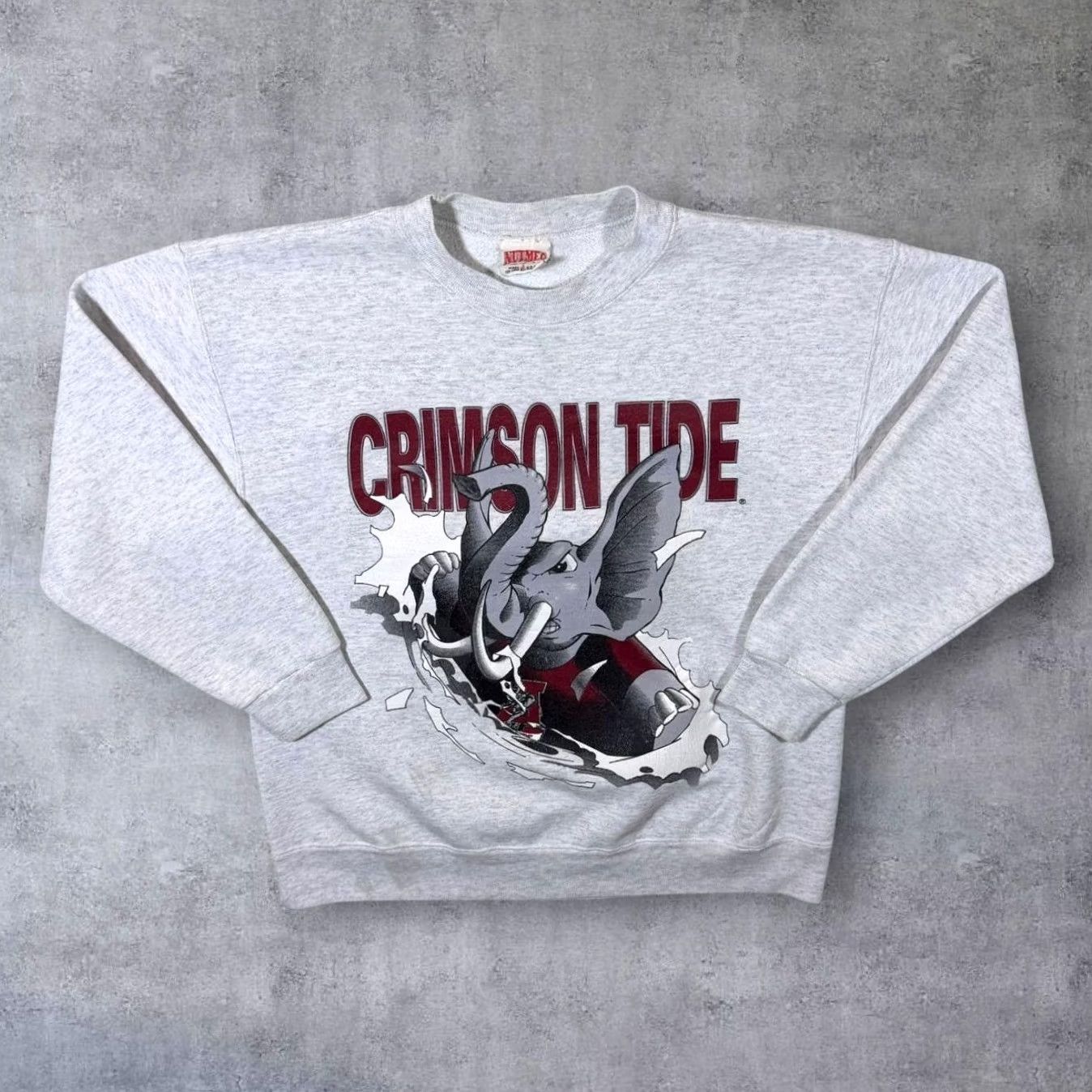 Nutmeg VINTAGE Nutmeg Mills "Alabama Crimson Tide" NCAA College Graphic Grey Sweatshirt Mens M Size US M / EU 48-50 / 2 - 2 Thumbnail