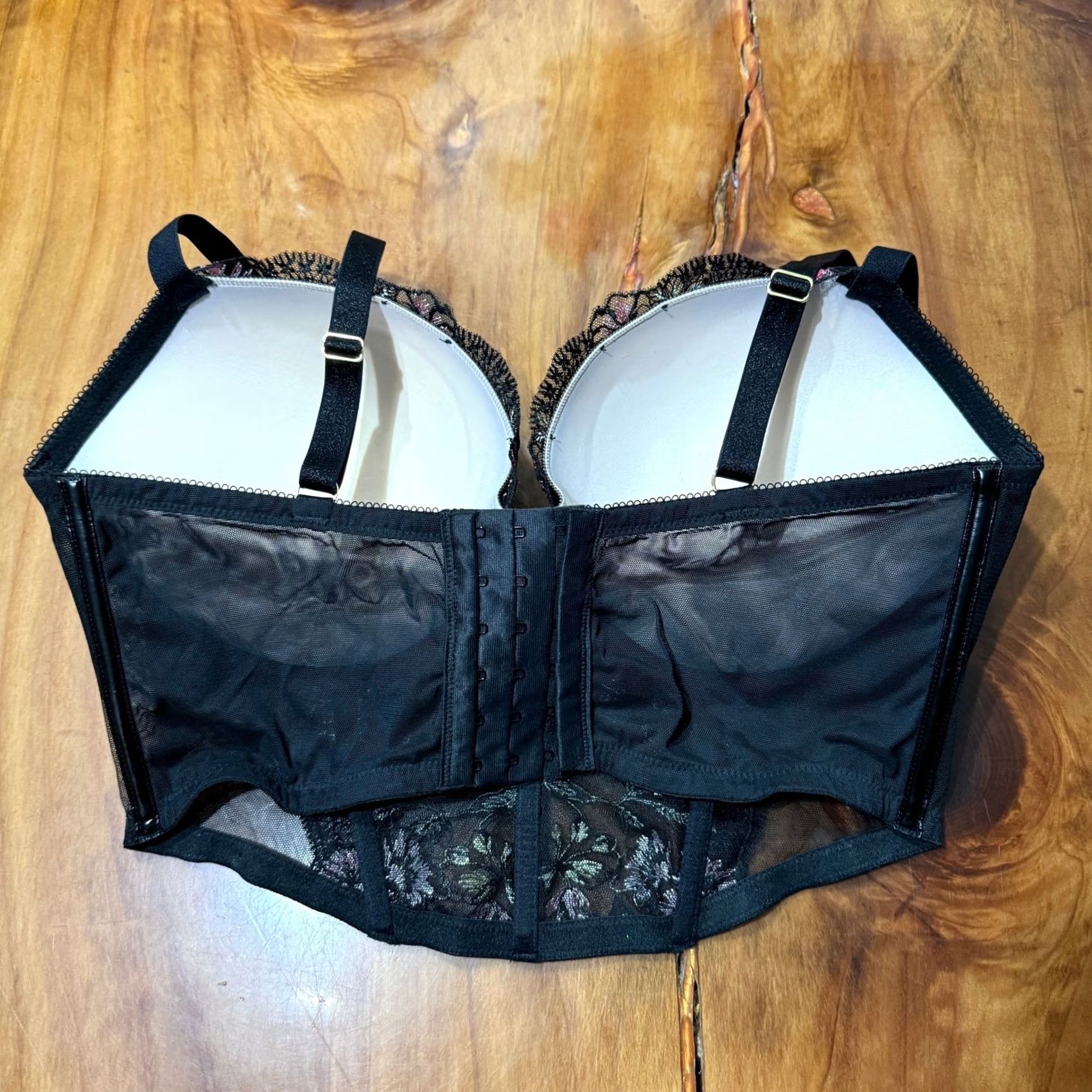 Victoria's Secret Victoria's Secret Very Sexy Push up Underwire Longline Floral Lace bra 36DD Women Size ONE SIZE - 3 Thumbnail
