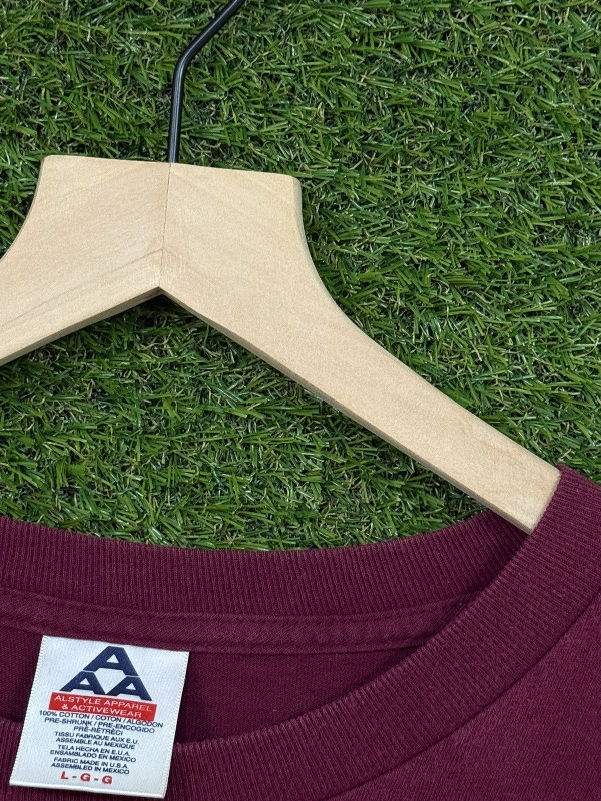 Vintage Vintage Alstyle Christ Christian Prayer Burgundy Tee Large Size US L / EU 52-54 / 3 - 5 Thumbnail