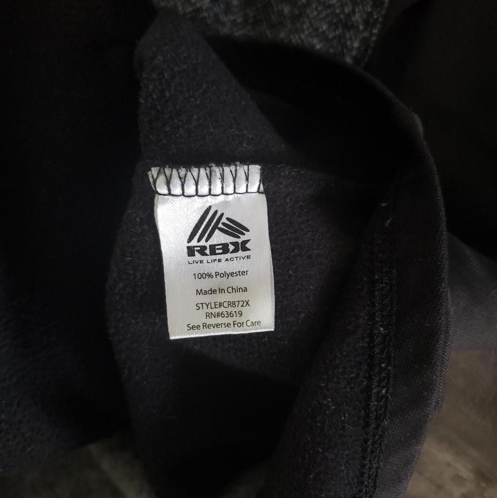 Designer Black Grey Detailed RBX Athletic Zip Up Size XL / US 12-14 / IT 48-50 - 3 Thumbnail