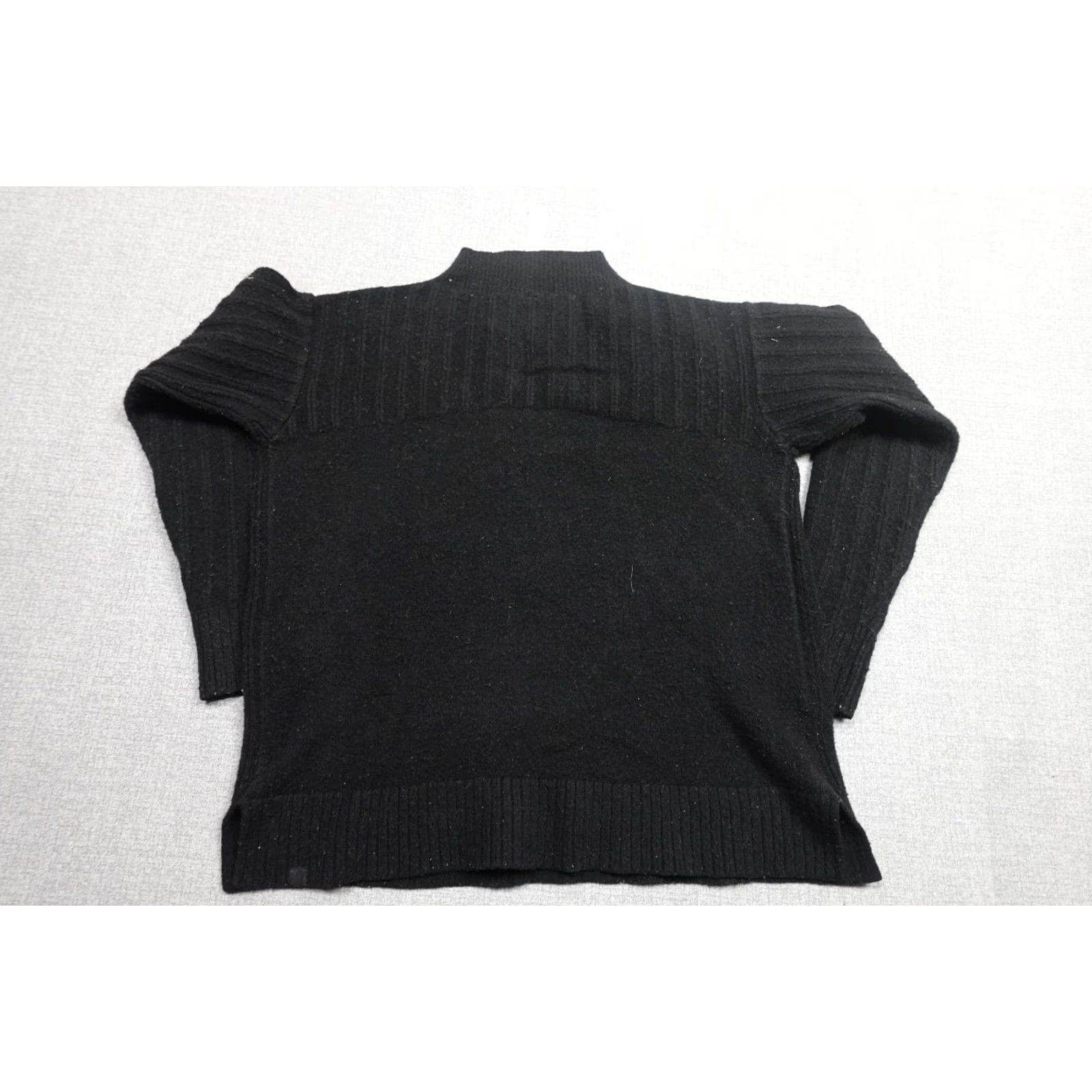 Lululemon VINTAGE Lululemon Sweater Womens 8 Black Wool Mock Neck Pullover Knit Wool Blend Dolman Sleeve Long Sleeve Mens Womens Girls Boys Size M / US 6-8 / IT 42-44 - 3 Thumbnail