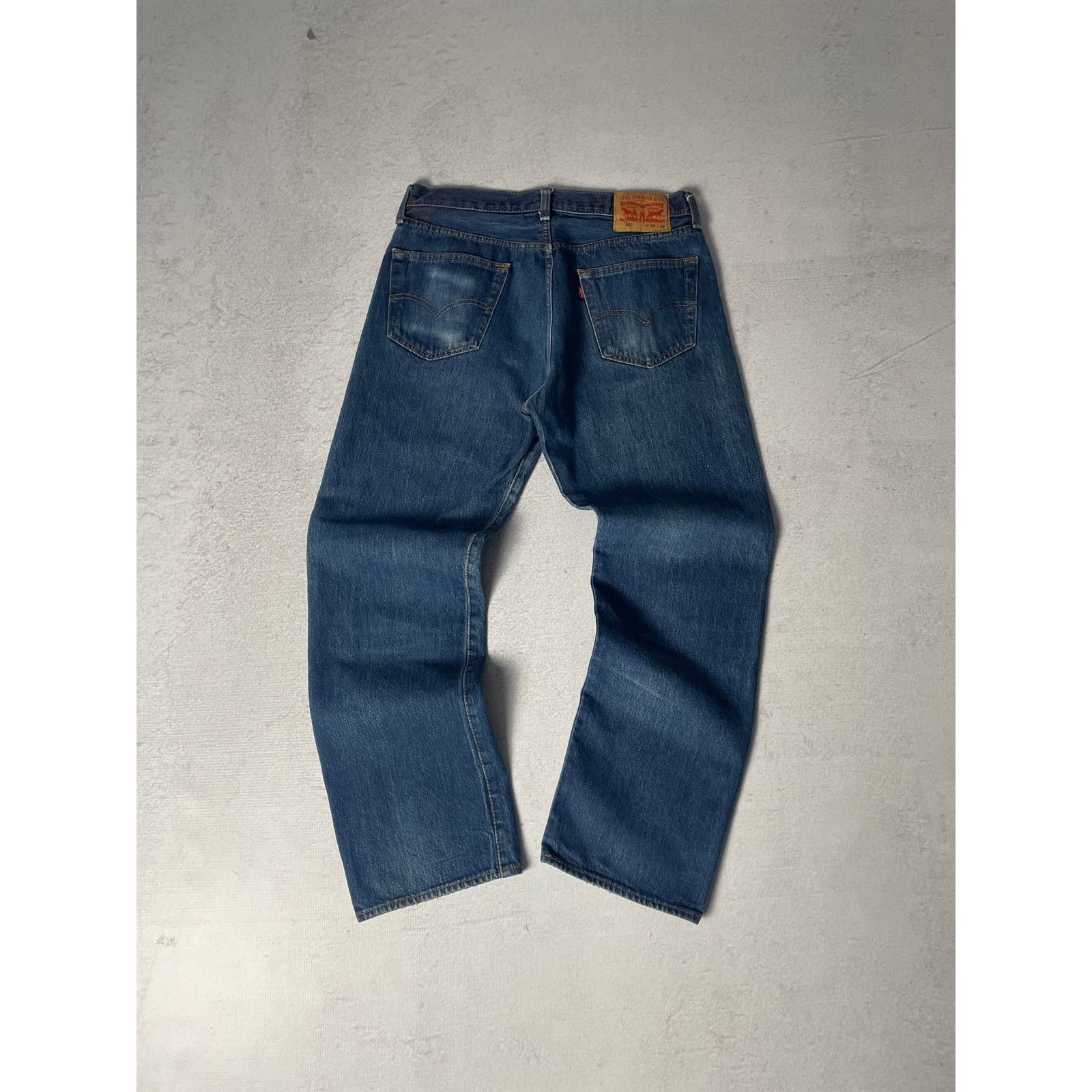 Levi's Vintage Bleached Levis 501 Blue Jeans - Men's 35Wx32L Size US 35 - 2 Thumbnail