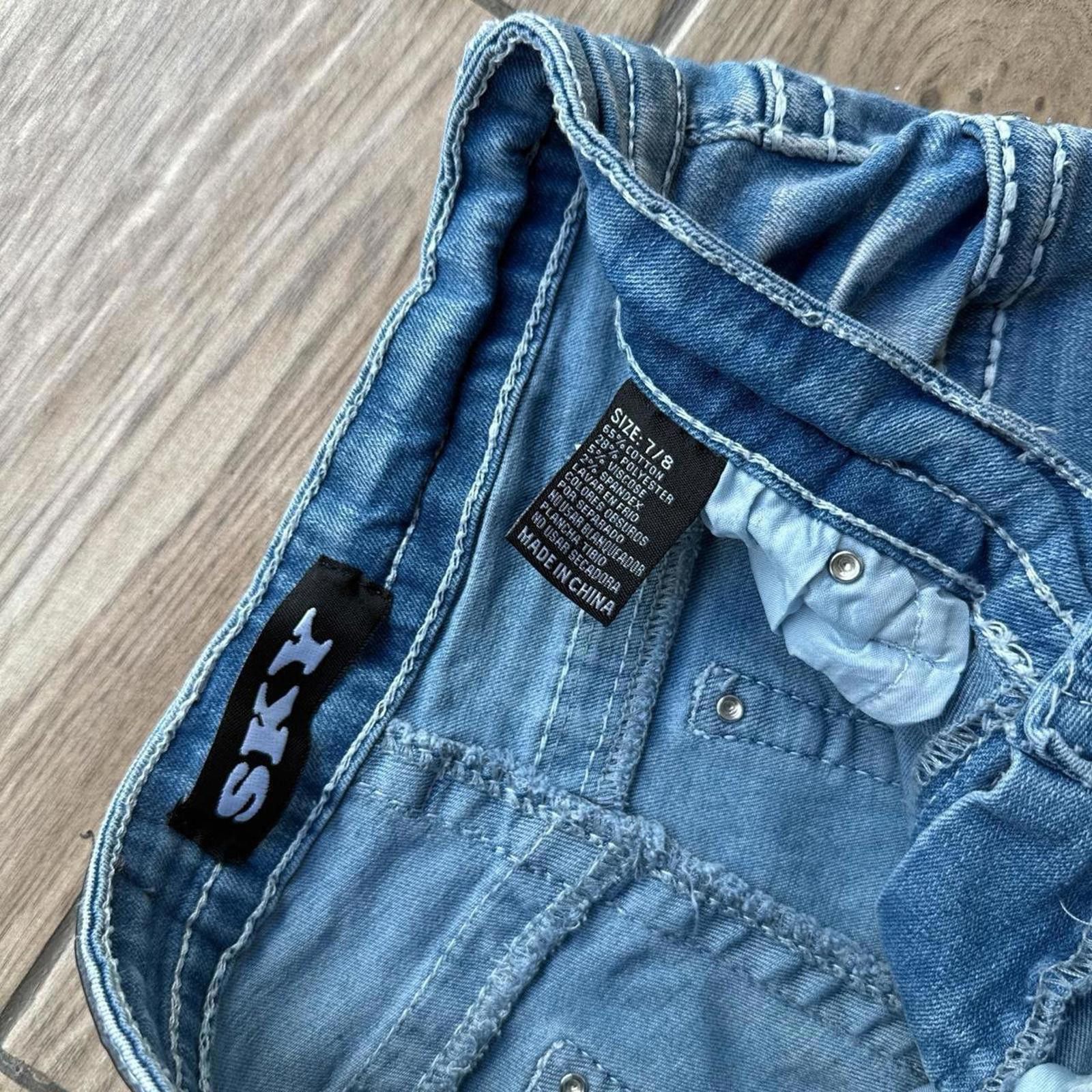 Other Y2K Sky Flared Denim Embroidered 00s Jeans Size 30" / US 8 / IT 44 - 3 Thumbnail
