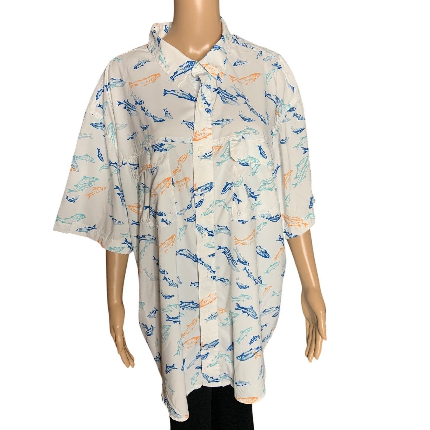 Izod IZOD Saltwater Performance Men's 2XL Fishing Shirt Vented Size US XXL / EU 58 / 5 - 1 Thumbnail