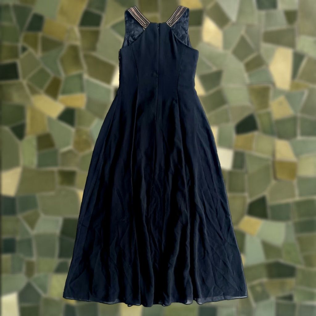 Vintage Scott McClintock Black Embroidered V-Neck Maxi Dress Medium Shirt Dress Women Vintage Long Tank Formal Size M / US 6-8 / IT 42-44 - 1 Thumbnail