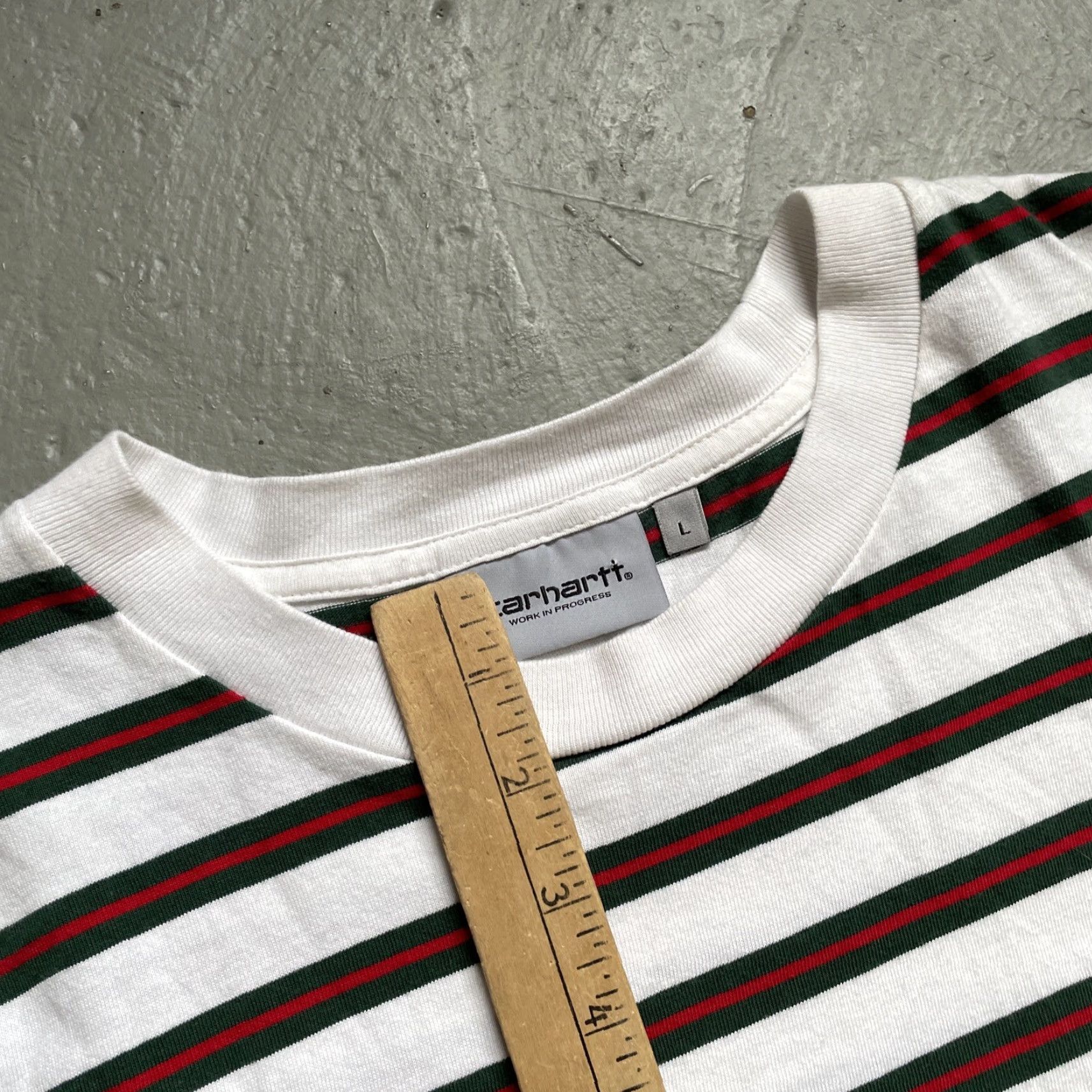Carhartt Wip Carhartt WIP Oakland T-Shirt Border Stripe Surf Skate Street L Unisex Adults Multicolor Striped 90s Christmas Theme Mens Women Boys Girls Size US L / EU 52-54 / 3 - 4 Thumbnail