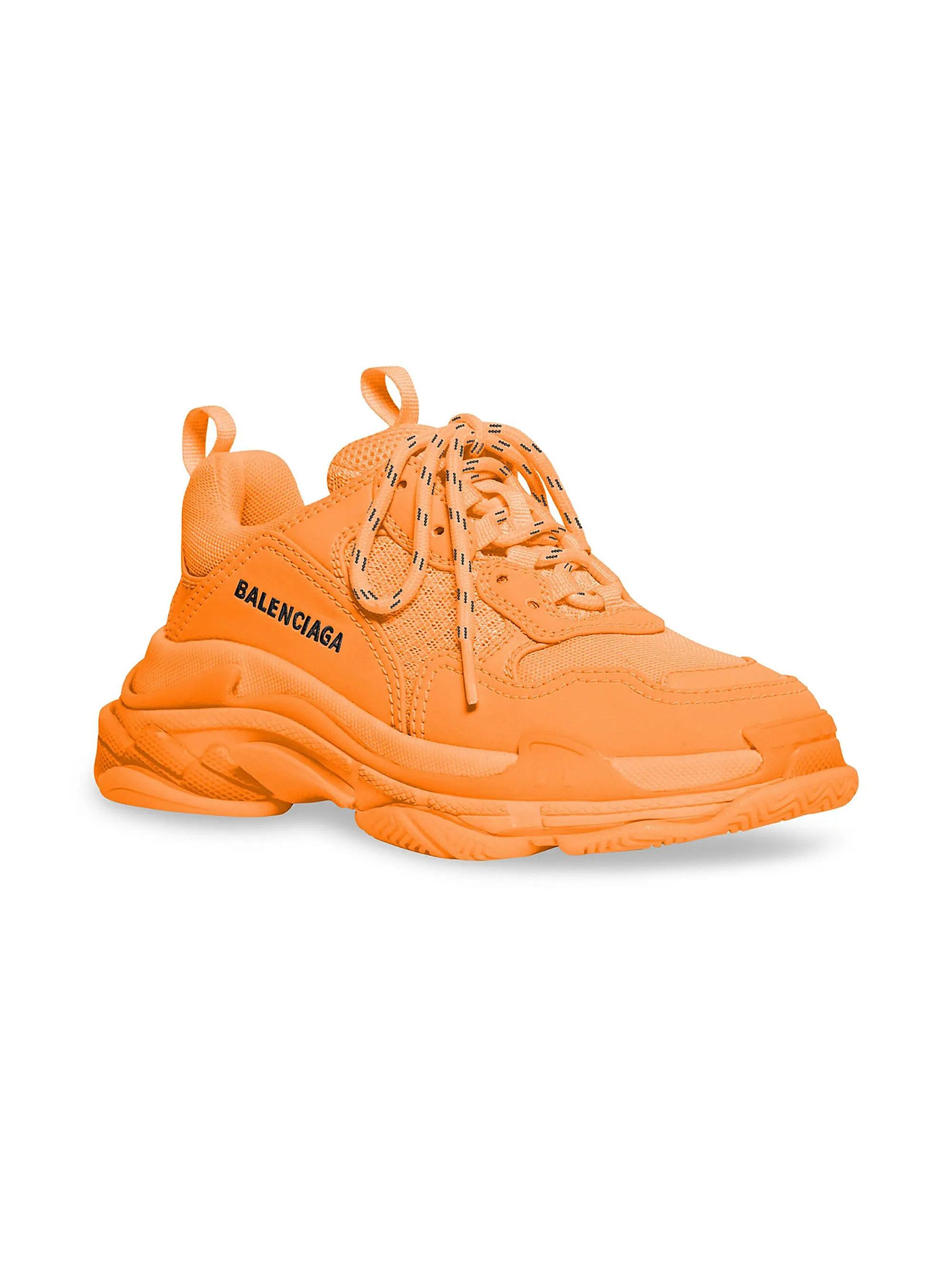 Balenciaga o1la1rc1a0625 Size: KIDS 24 / Triple S Sneakers Fluo Orange Size US 5 / EU 37 - 2 Thumbnail