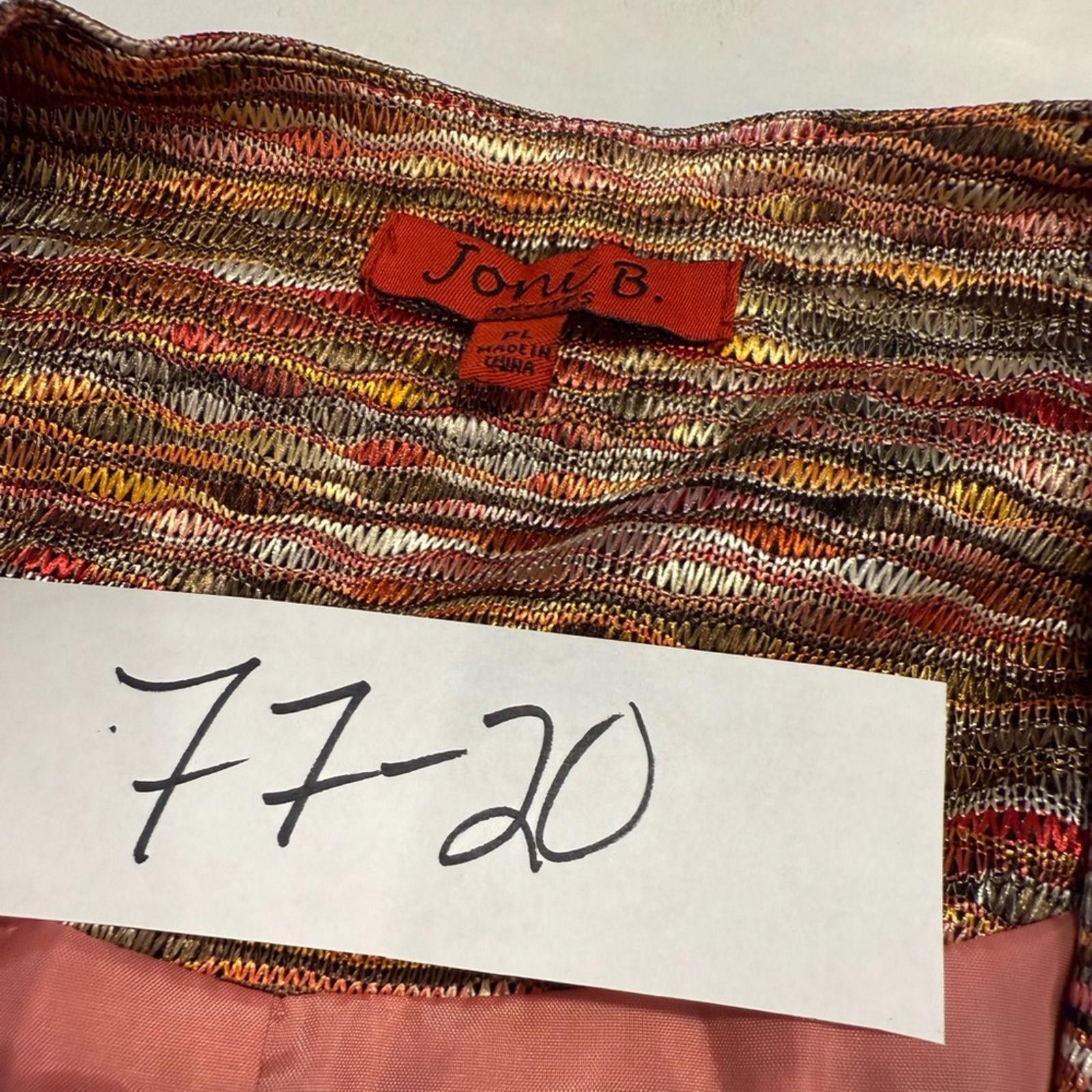 Bon Jovi Joni B. Collarless Blazer multicolor & pink lining SZ PL Size L / US 10 / IT 46 - 8 Thumbnail