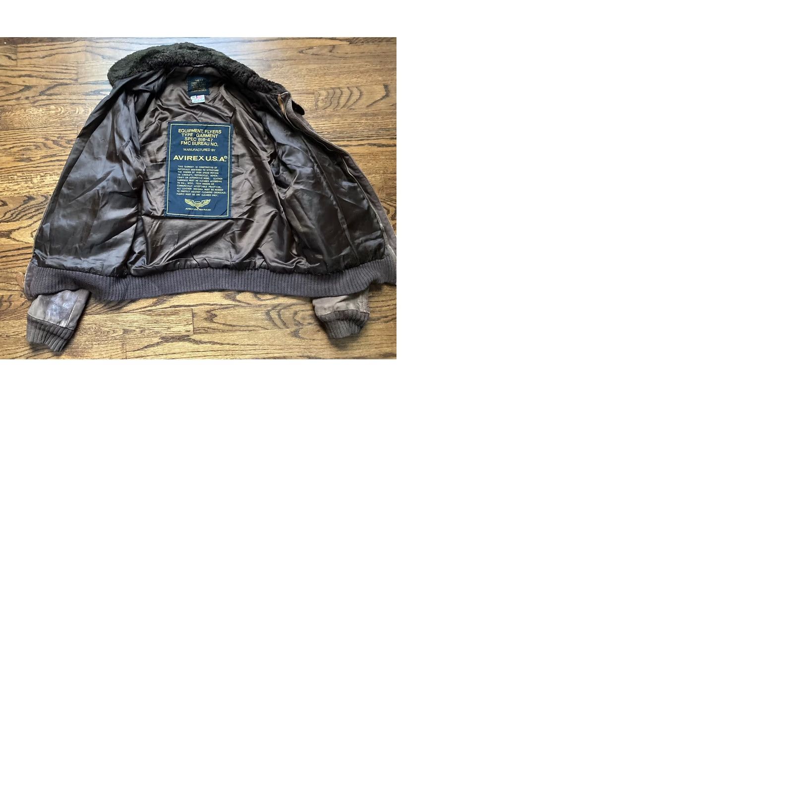 Avirex VINTAGE Avirex A-2 Leather Bomber Jacket Mens 38 USA Brown Flight Bomber Collared 30-1415 Size US XXS / EU 40 - 10 Thumbnail