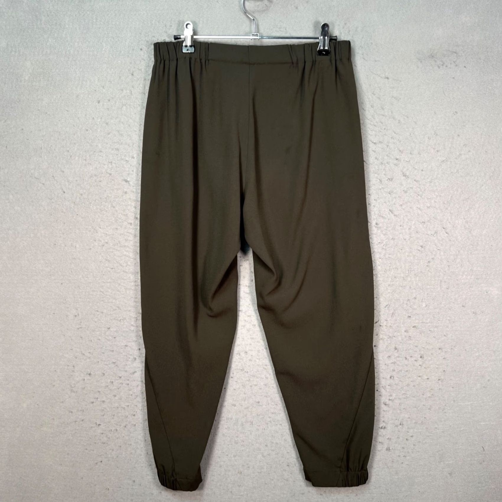 Vintage Babaton Womens Pants Jogger Olive Green Size S with Elastic Waistband & Cuffed Hem Size 28" / US 6 / IT 42 - 2 Thumbnail
