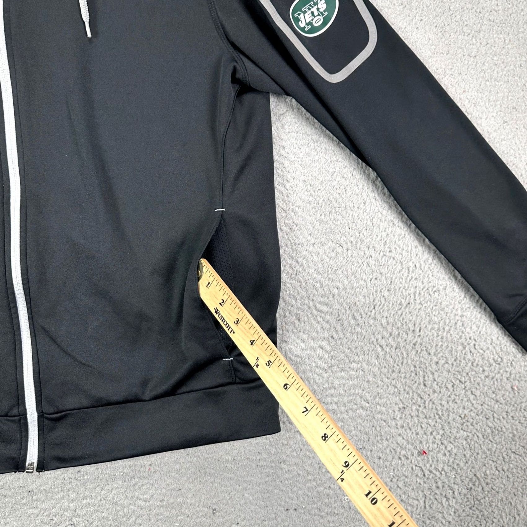 NFL Majestic New York Jetz Therma Base Jacket Full Zip Mens Large Gray NFL Football Size US L / EU 52-54 / 3 - 6 Thumbnail