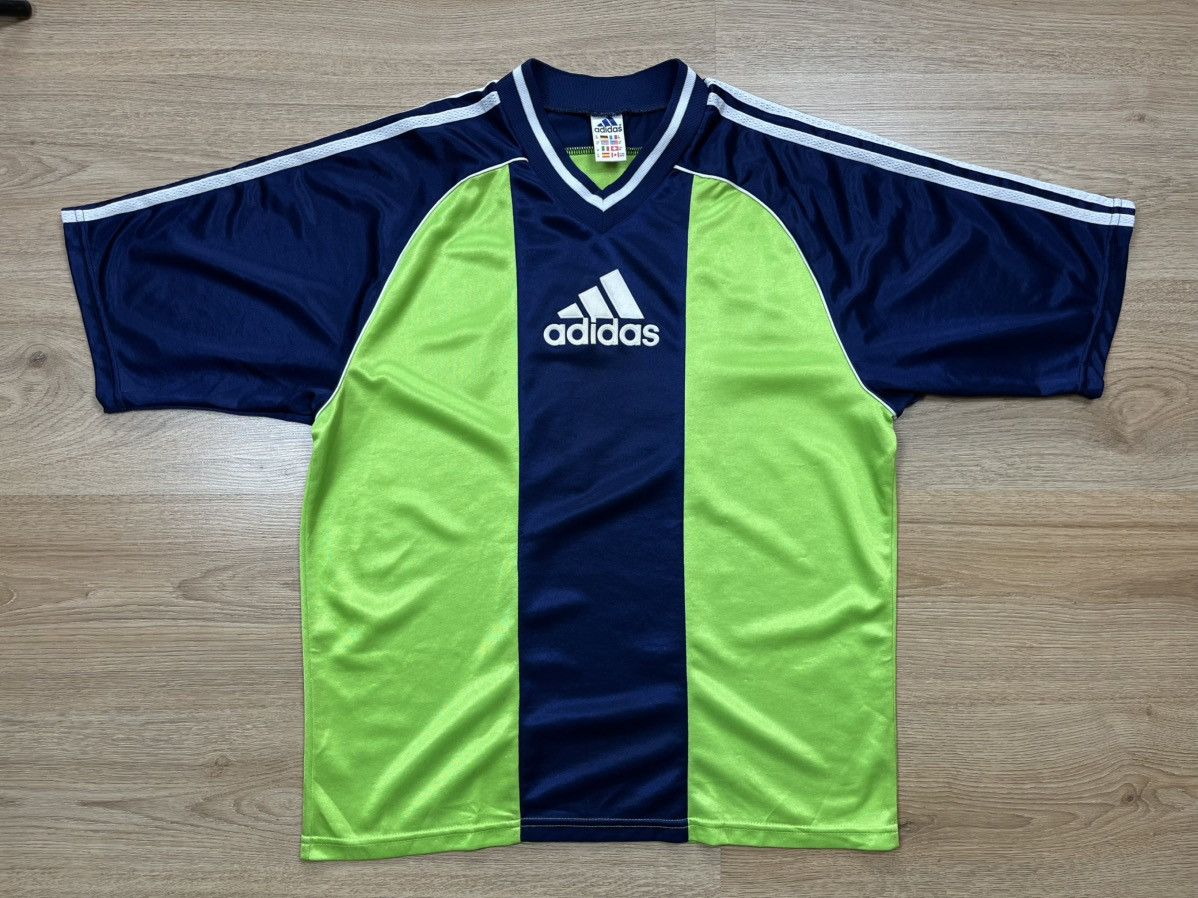 Adidas Vintage Adidas Football Jersey Shirt Made in England 90s Size US M / EU 48-50 / 2 - 1 Thumbnail