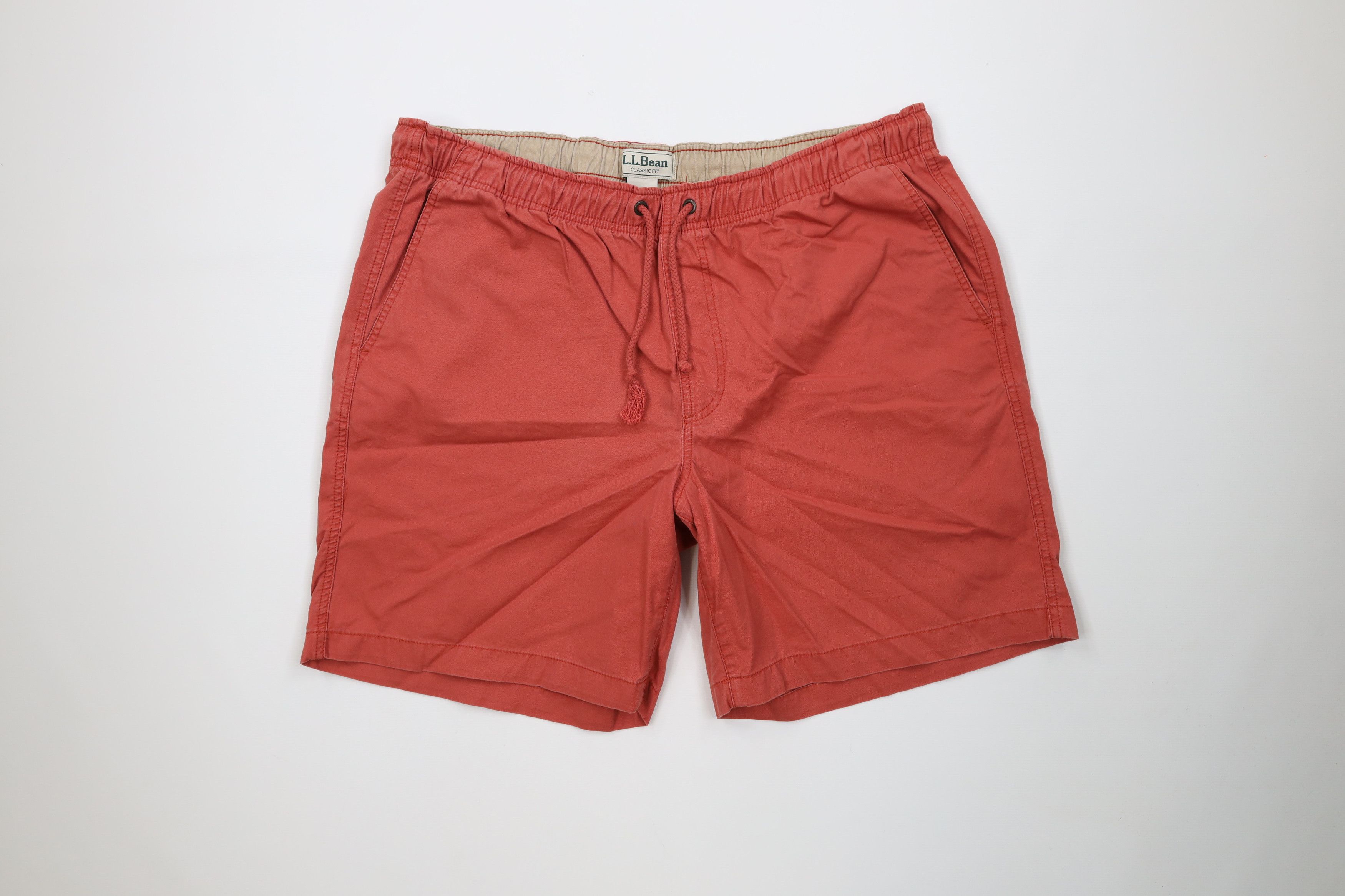 L.L. Bean Vintage LL Bean Blank Organic Cotton Above Knee Shorts Red Size US 36 / EU 52 - 1 Thumbnail