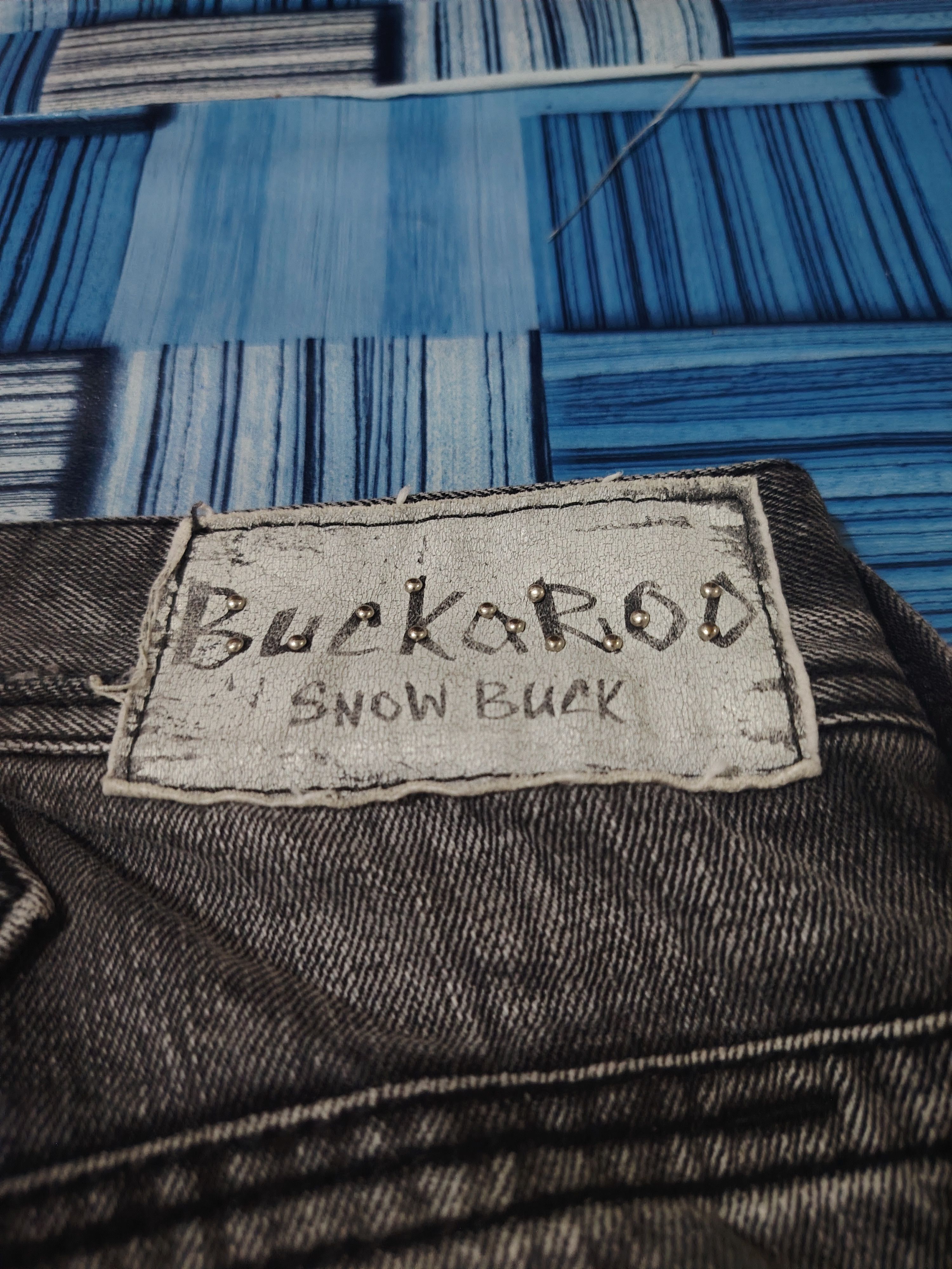 If Six Was Nine Buckaroo Distressed Denim Flared Jeans Baggy Style Buckle Size US 31 - 17 Thumbnail