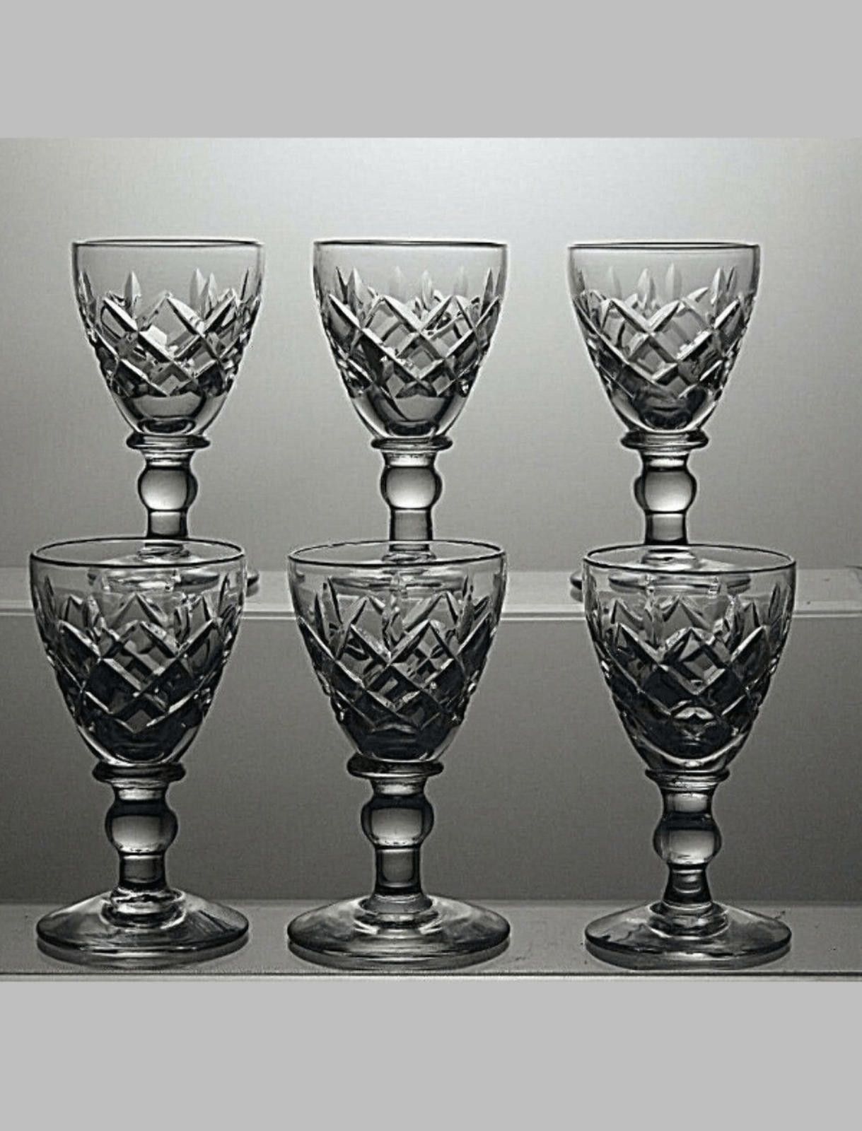 The Unbranded Brand Lead Crystal Cut Glass Set Of 6 Liqueur Glasses 3" Size ONE SIZE - 1 Thumbnail
