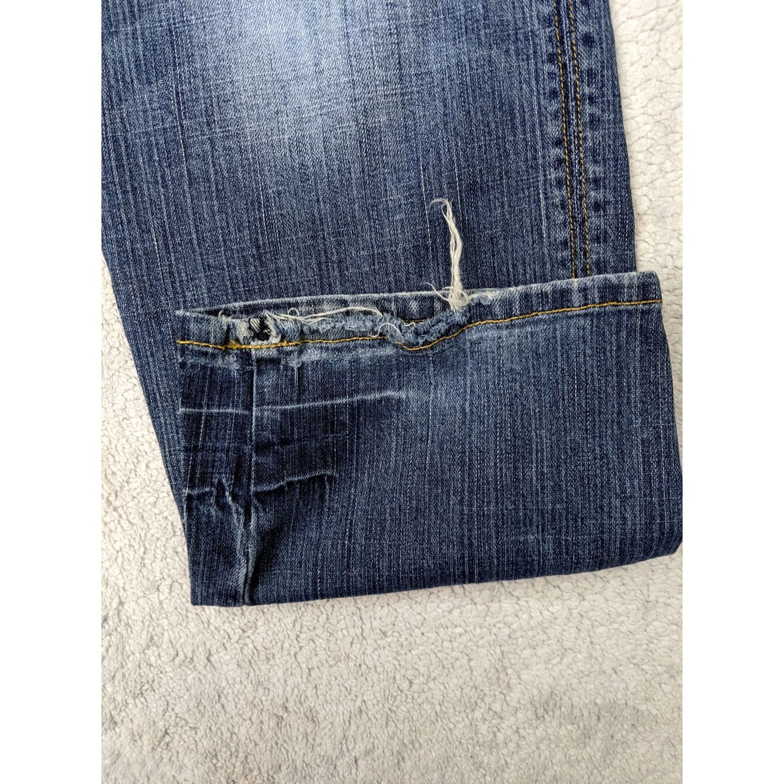Vintage Lane Bryant Women Jeans 20 Blue High Rise Tapered Distressed 5 Pocket Med Wash Denim 32in Inseam Womens Size 28" / US 6 / IT 42 - 2 Thumbnail
