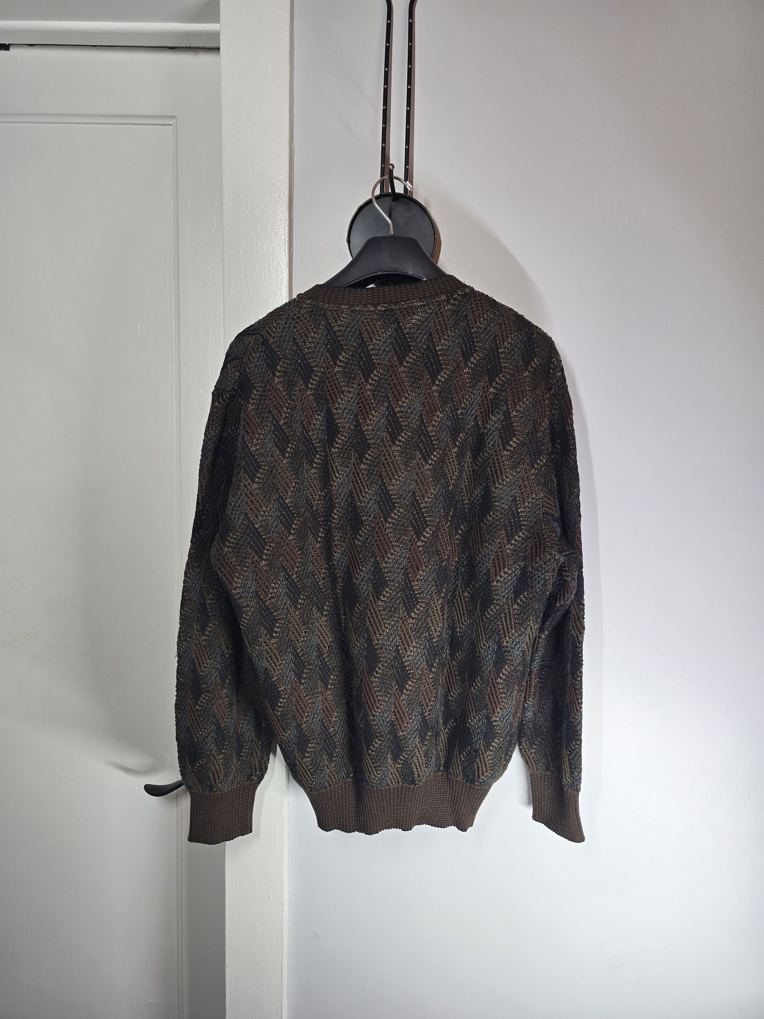 Other Mondo di Marco Italian Textured Crewneck Sweater Earth Tones Size US L / EU 52-54 / 3 - 2 Thumbnail