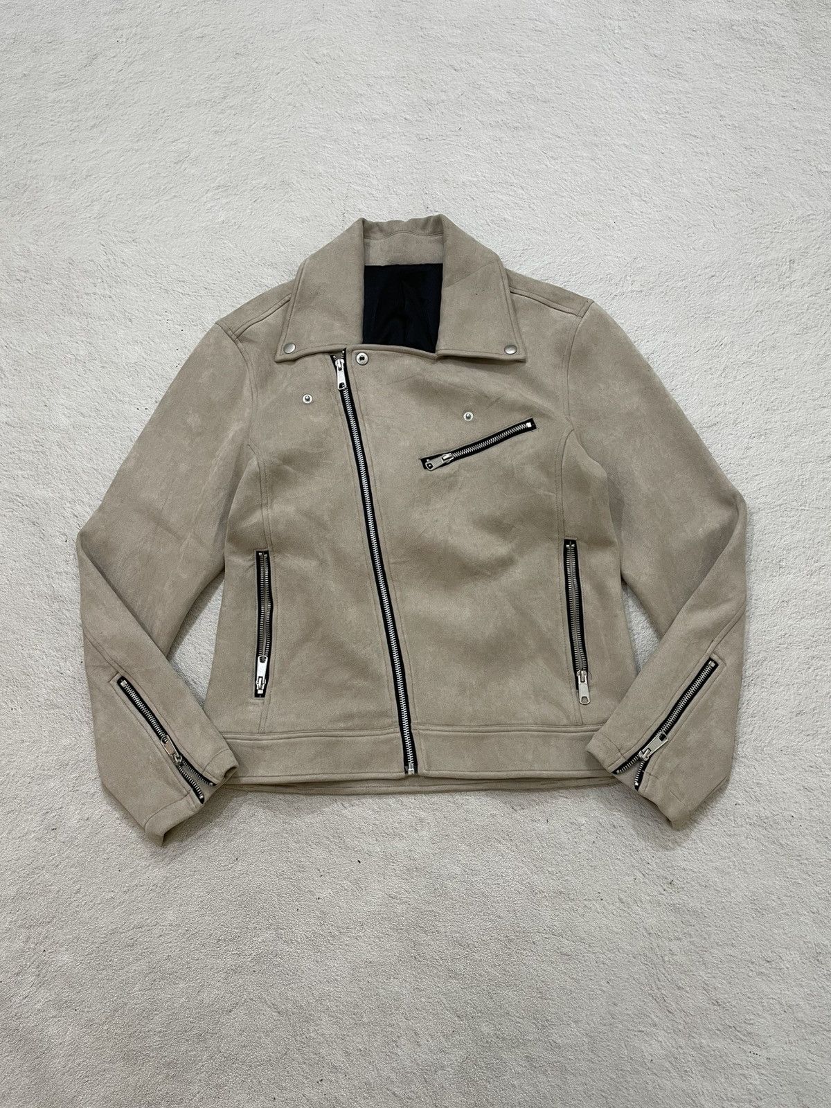 Japanese Brand 00s Japan Jacket Shearling Collar Asymmetrical Zip Vkei Y2K Size US M / EU 48-50 / 2 - 1 Thumbnail