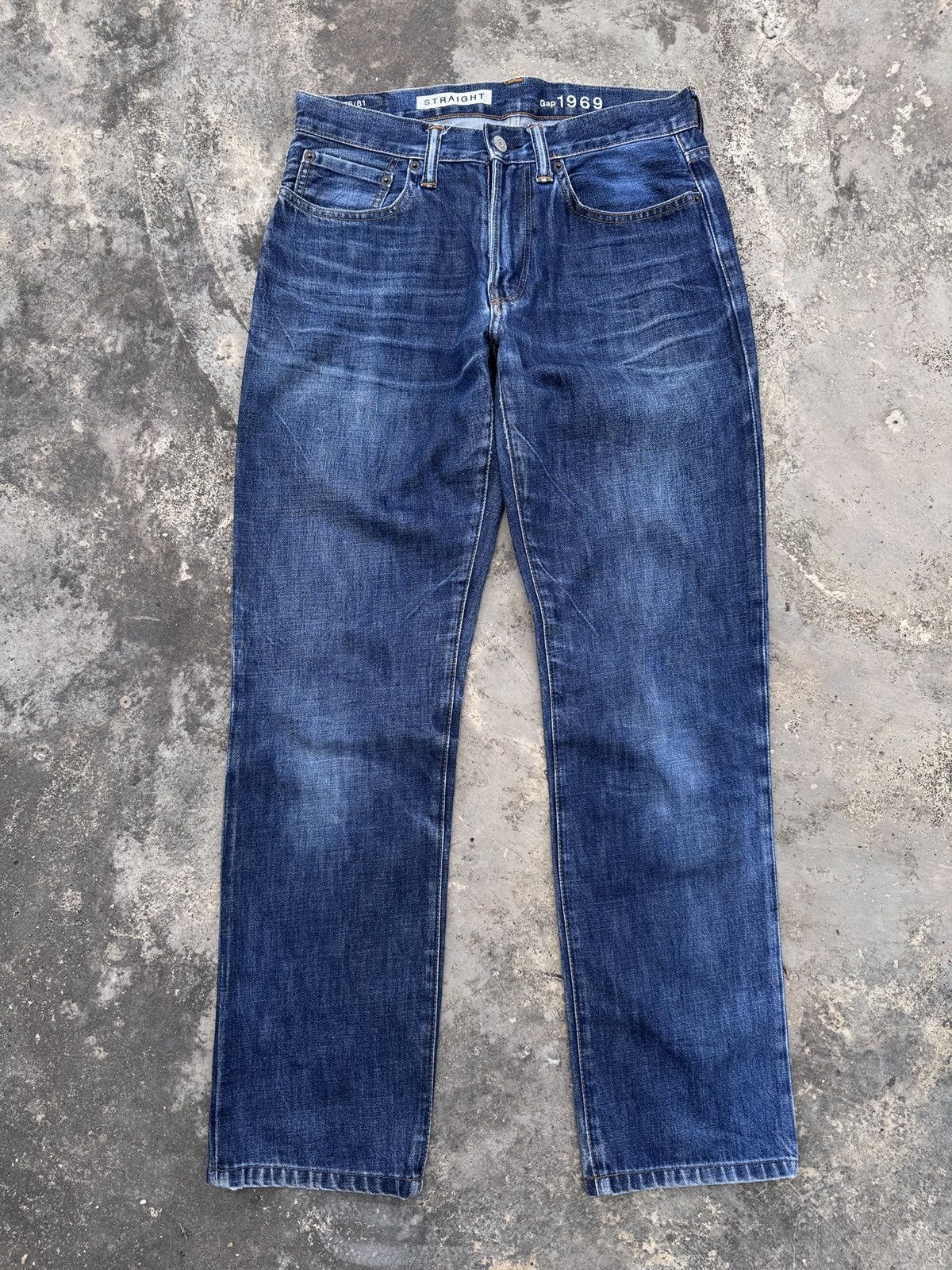 Gap Vintage GAP 1969 Straight Cut Distressed Jeans Size US 32 / EU 48 - 1 Thumbnail
