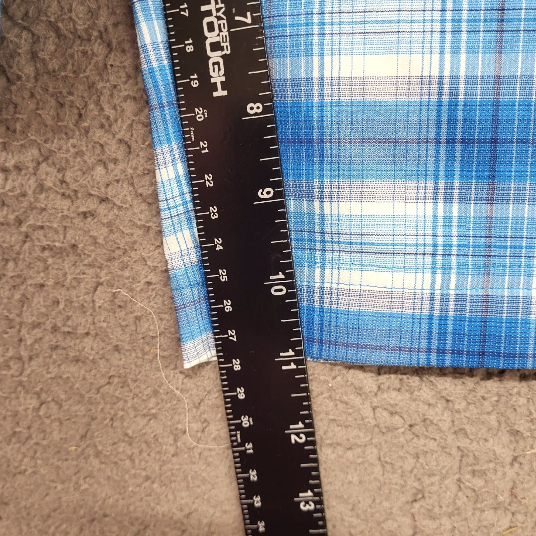 Puma Puma Shorts Mens 30 Blue Plaid Active Golf Chino Performance Flat Front Wicking Size US 30 / EU 46 - 6 Thumbnail