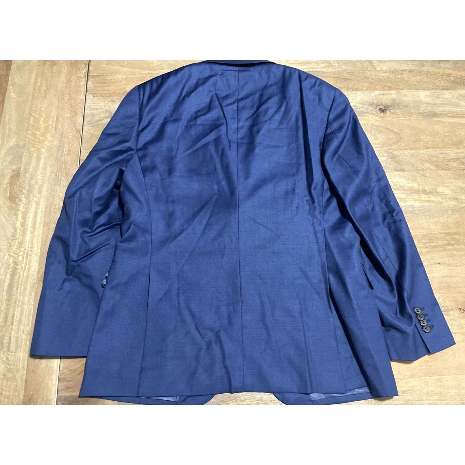 Suitsupply Suitsupply Blazer Sport Coat 42S Vitale Barberis Canonico Perennial Napoli Wool Blue Notch Lapel Two-Button Single-Breasted Slim Jacket Men Regular Size 42R - 2 Thumbnail