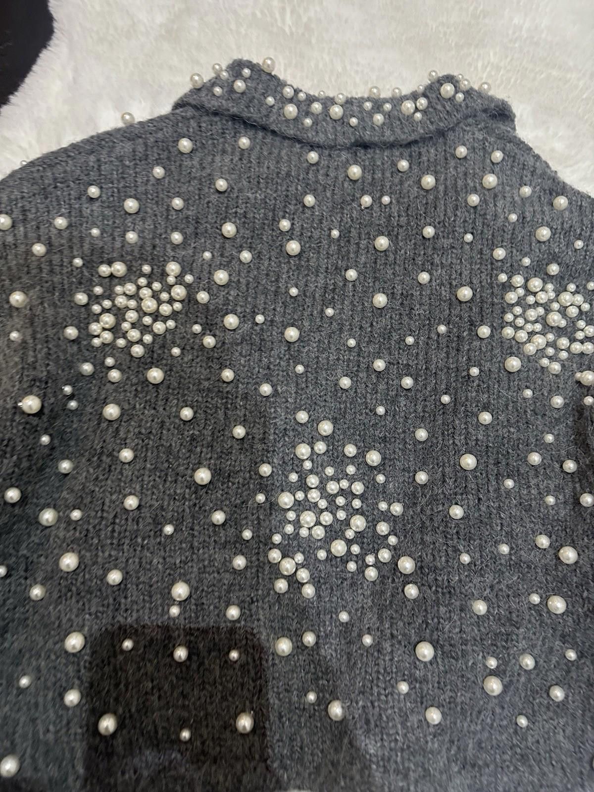 Zara ZARA Short Cardigan With Beads Size S / US 4 / IT 40 - 4 Thumbnail