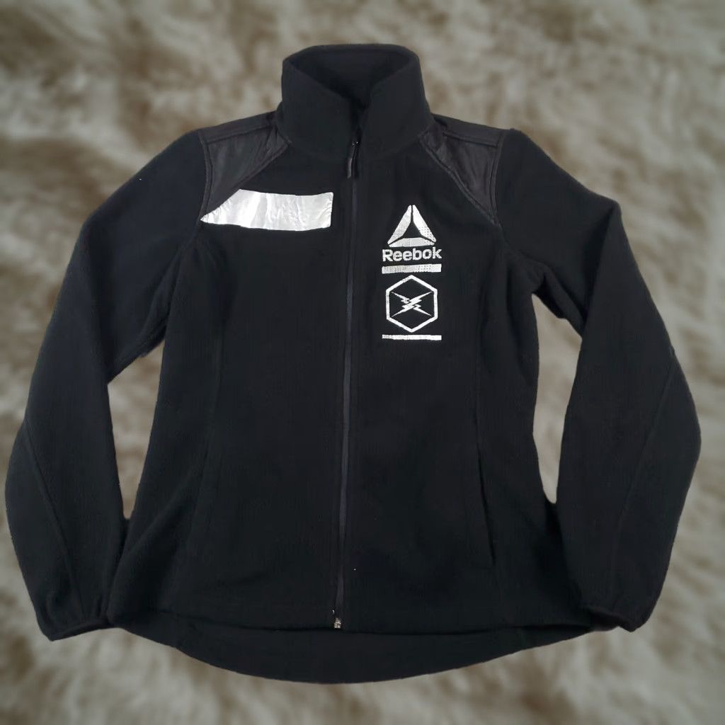 Reebok Reebok Jacket Womens Small Black Fleece Full Zip Regular Fit Sportswear Size S / US 4 / IT 40 - 1 Thumbnail