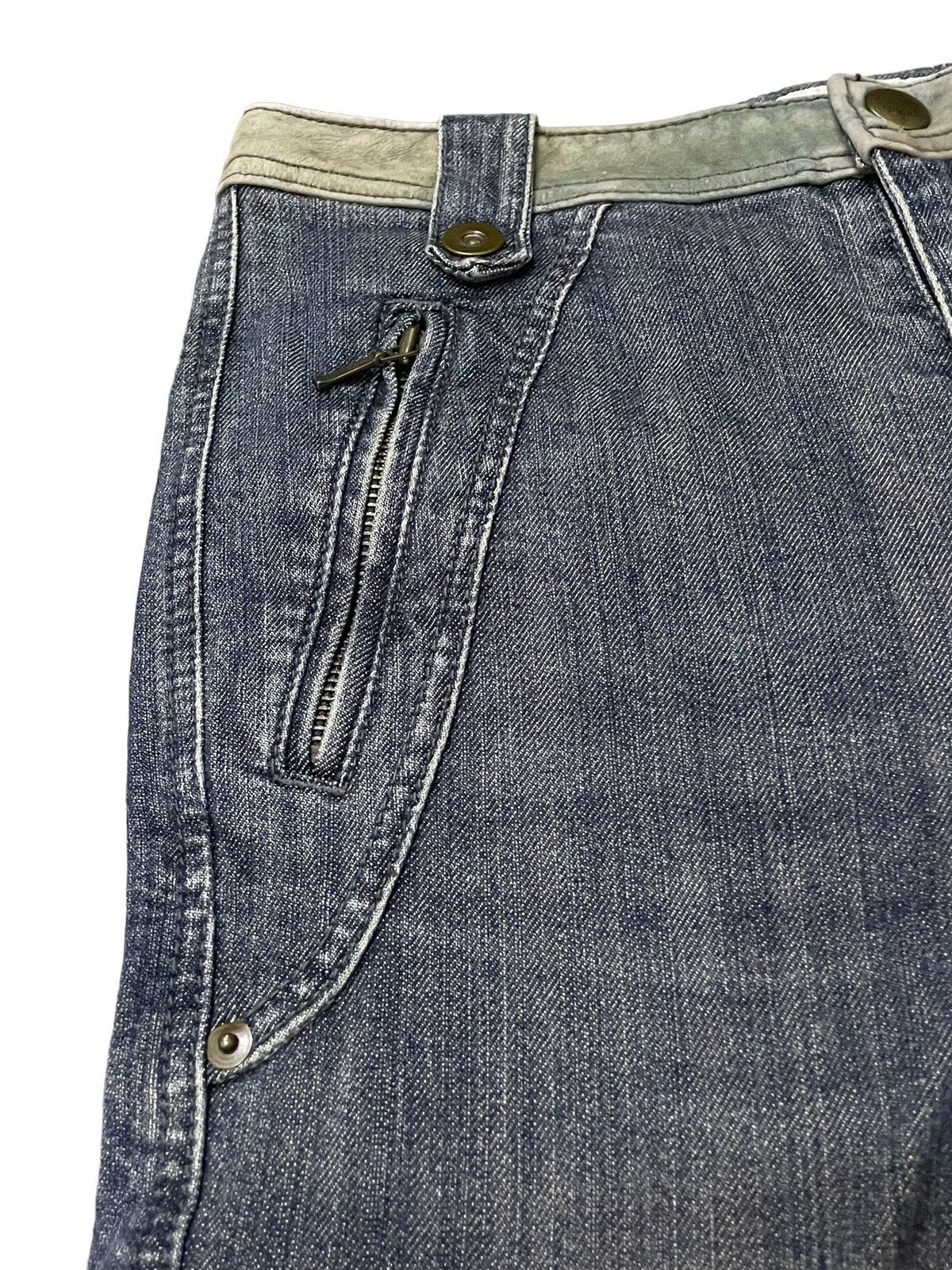 Hysteric Glamour × In The Attic × semanticdesign Studio Picone Asymmetrical Hybrid Flared Jeans Size US 28 / EU 44 - 13 Thumbnail