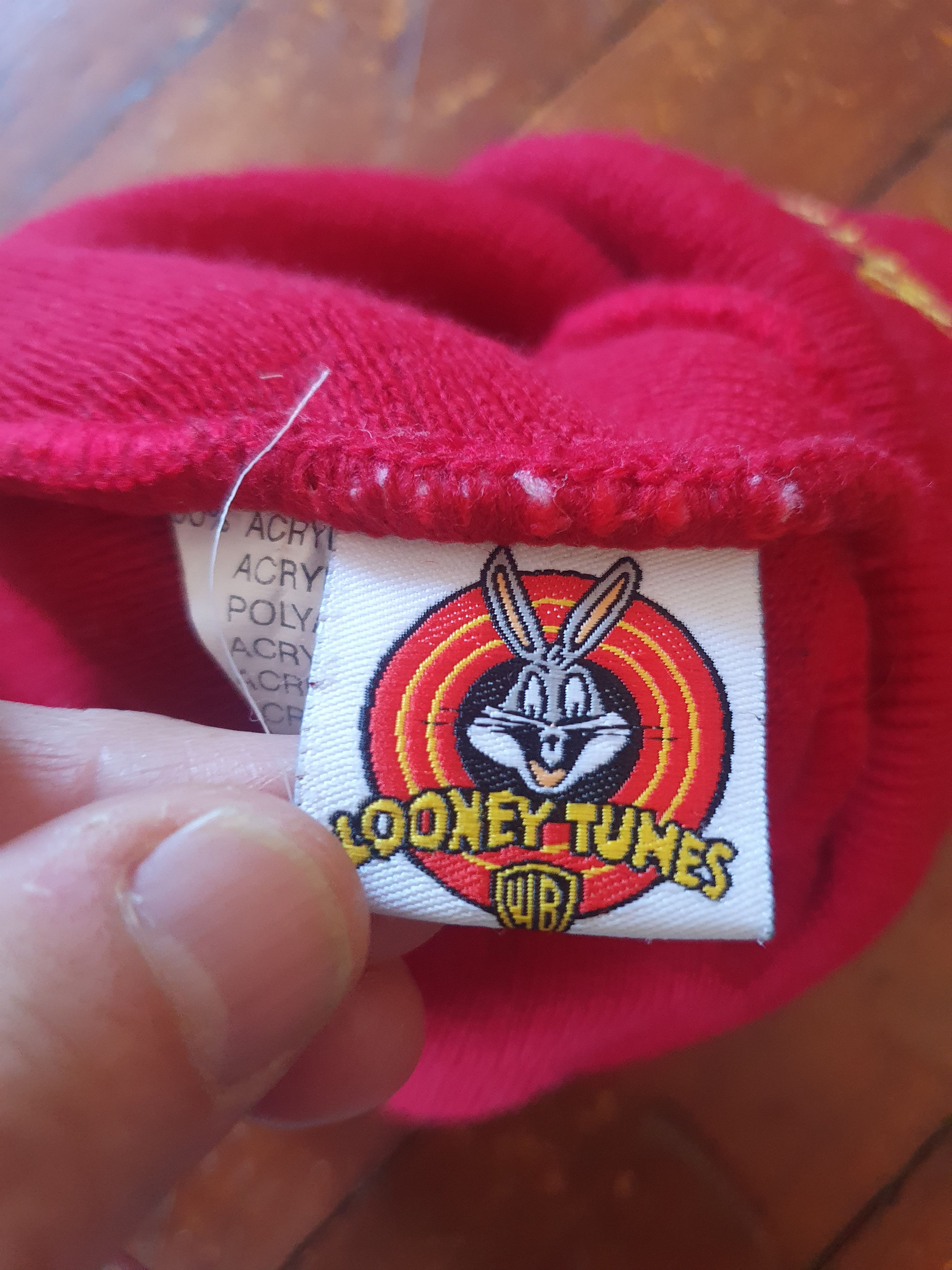 Vintage × Warner Bros Looney Tunes Bugs Bunny Warner Bros Vtg 1997 Beanie Hat Size ONE SIZE - 3 Thumbnail