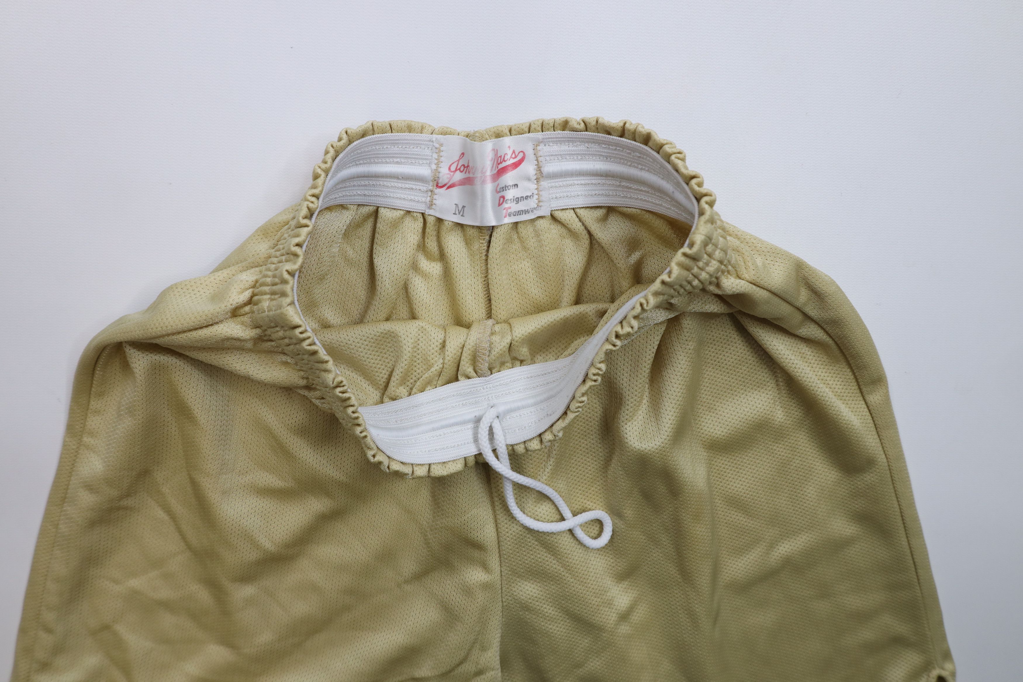 Vintage Vintage 90s Streetwear Heavyweight Basketball Shorts Gold Size US 32 / EU 48 - 5 Thumbnail