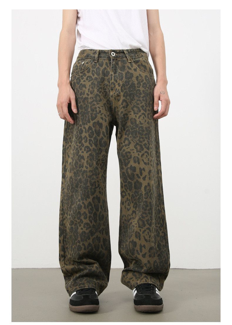 Japanese Brand × Jean Men's camouflage vintage washed distressed leopard jeans Size US 34 / EU 50 - 2 Thumbnail