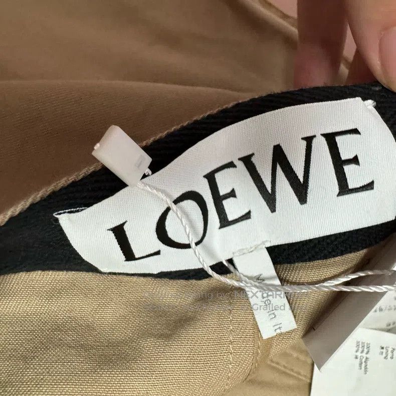 Loewe Loewe Khaki Wide Leg Pants Size 25" / US 0 / IT 36 - 4 Thumbnail