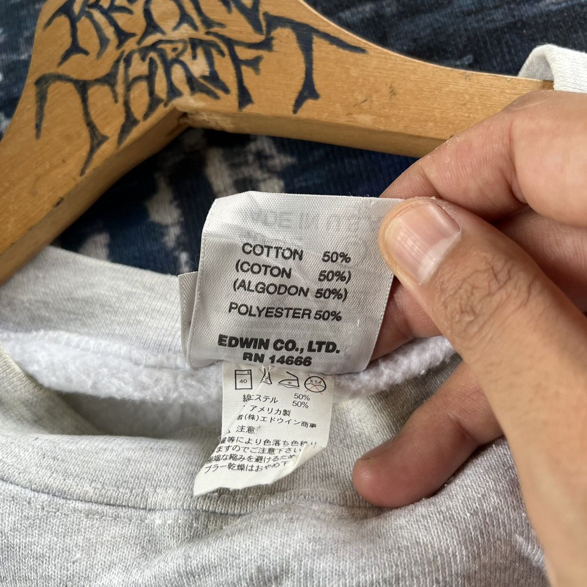 Edwin × Vintage 🔥Vintage Edwin Plain Sweetshirts 90s USA Size US L / EU 52-54 / 3 - 5 Thumbnail