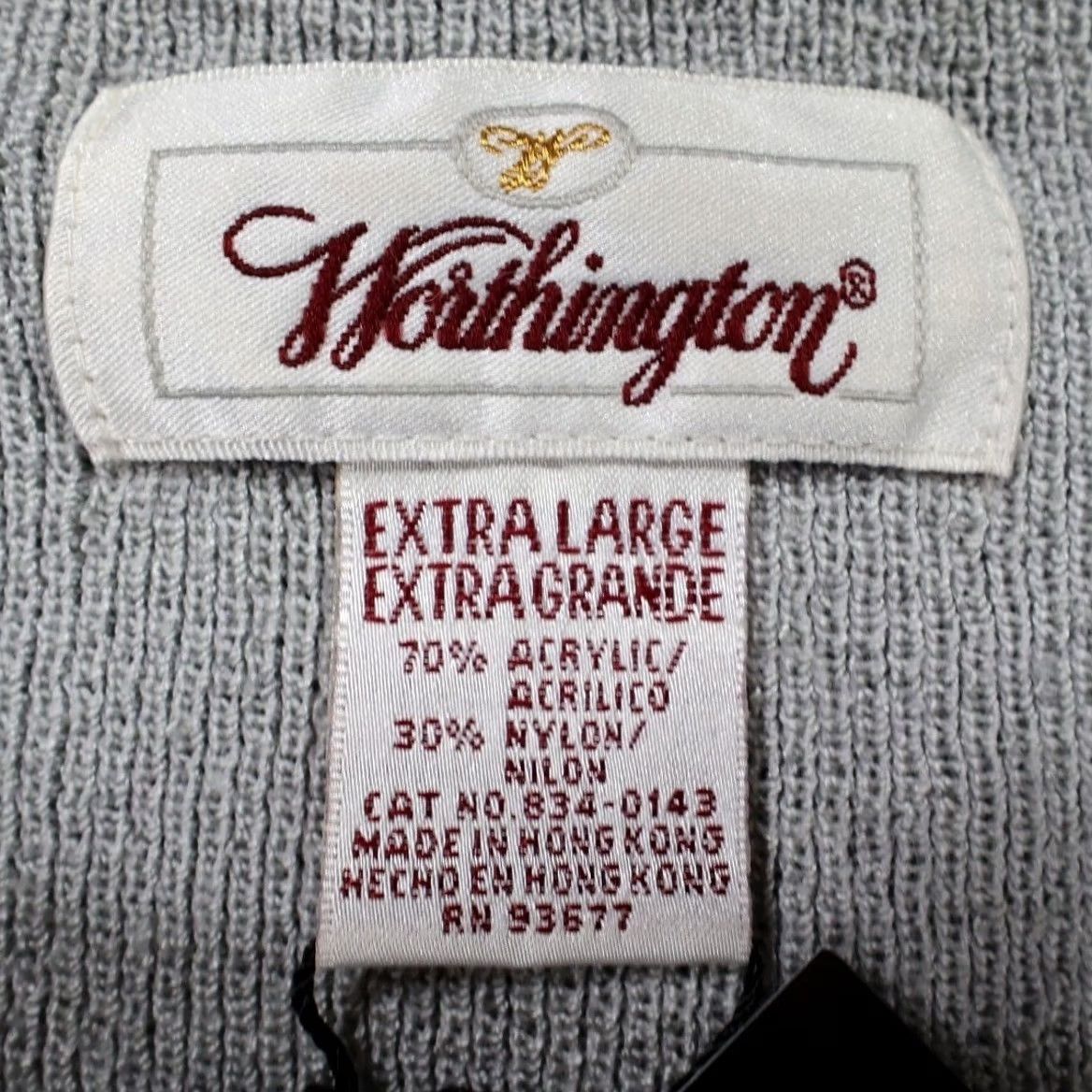 Worthington Worthington Sweater Women XL Gray Acrylic Nylon Boat Neck 3/4 Sleeve Size XL / US 12-14 / IT 48-50 - 4 Thumbnail