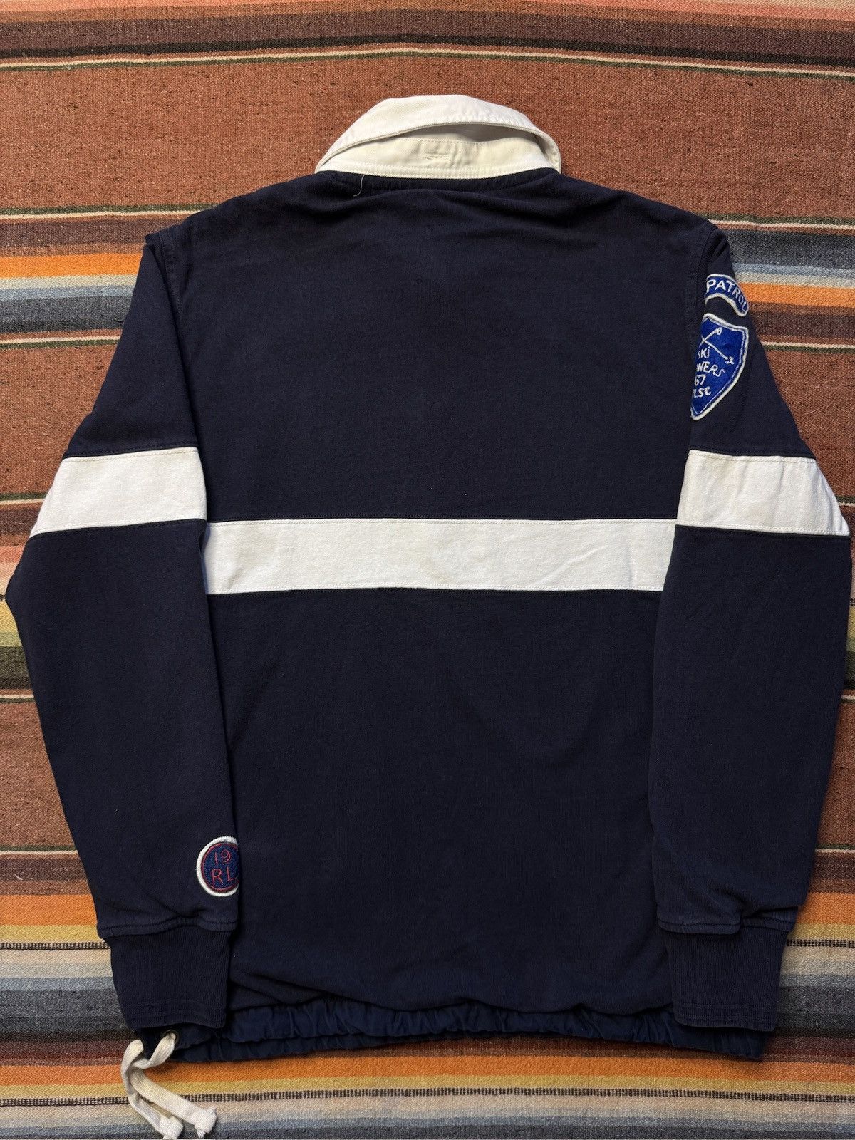 Polo Ralph Lauren × Vintage Vintage Polo Ralph Lauren Thermal Ski Patrol Rugby Polo Size US L / EU 52-54 / 3 - 10 Thumbnail