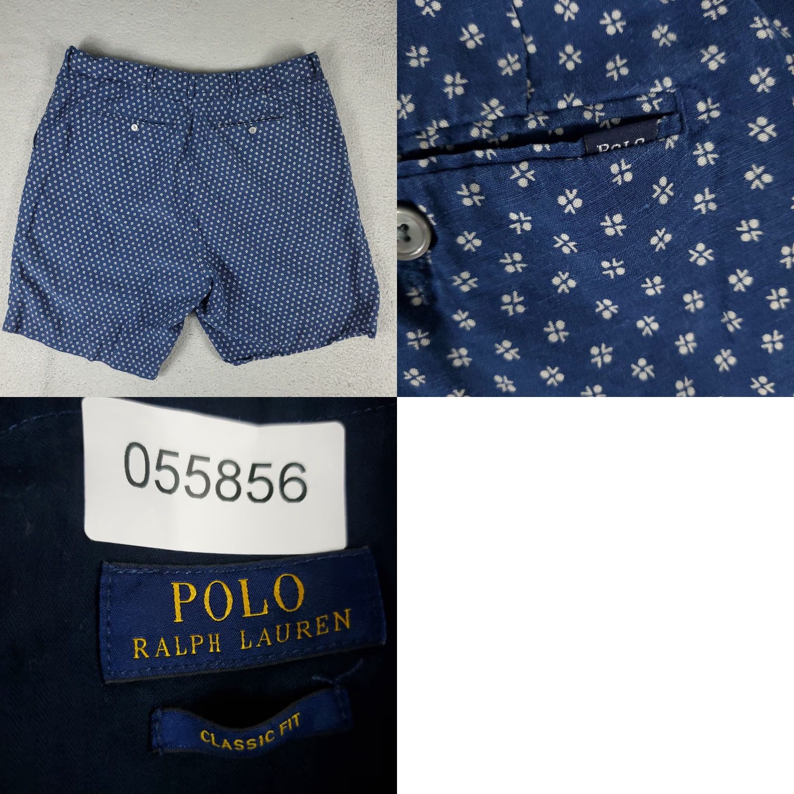 Ralph Lauren Ralph Lauren Shorts Mens Size 40 Blue Geometric Pony Casual Flat Front Chino * Size US 40 / EU 56 - 8 Thumbnail