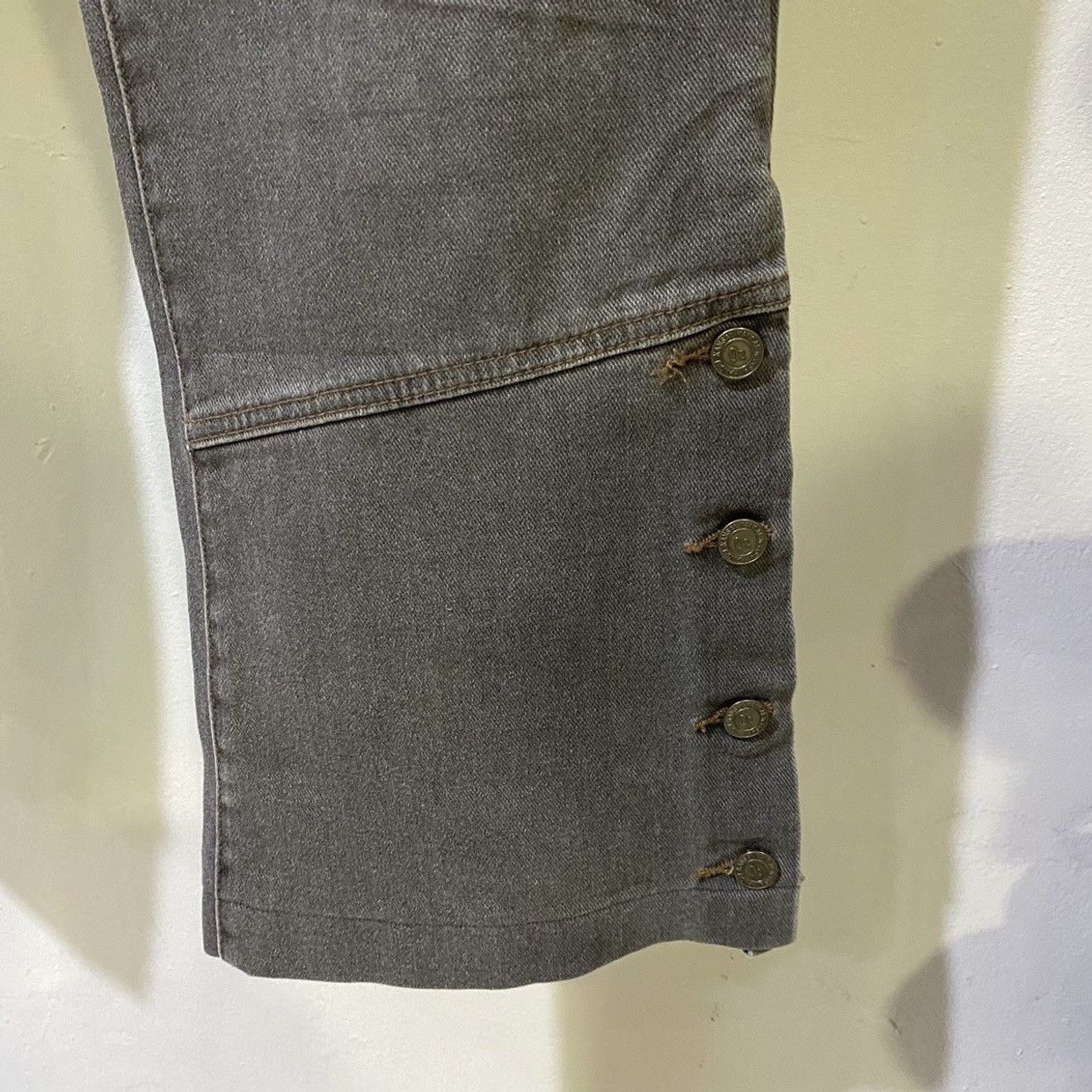 Kansai Yamamoto Kansai 02 Flare Jeans: Button Hem Denim Boot Cut, Y2K Size US 32 / EU 48 - 5 Thumbnail