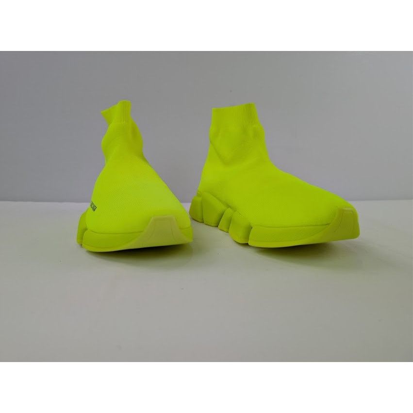 Balenciaga o1rshd1 Speed 2.0 Recycled Knit Sneakers in Fluo Yellow Size US 11 / EU 44 - 6 Thumbnail