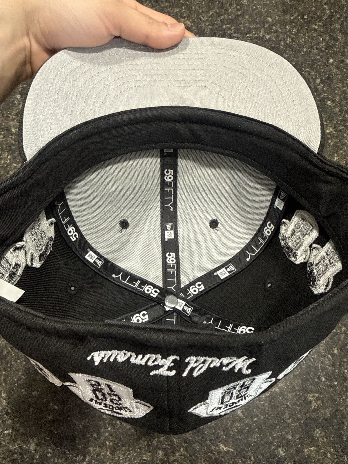 MLB × New Era × Supreme Supreme Jerseys Box Logo New Era Fitted Hat Size ONE SIZE - 10 Thumbnail